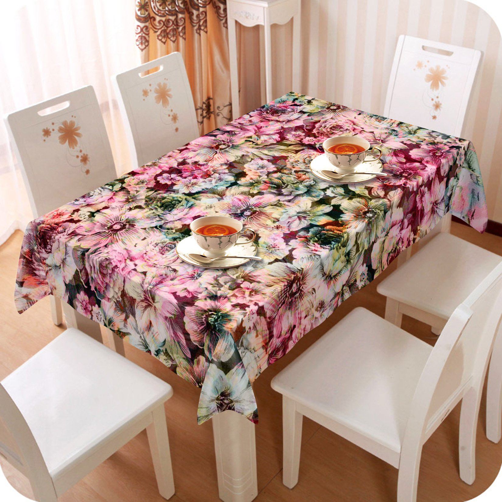 3D Bright Flowers 328 Tablecloths Wallpaper AJ Wallpaper
