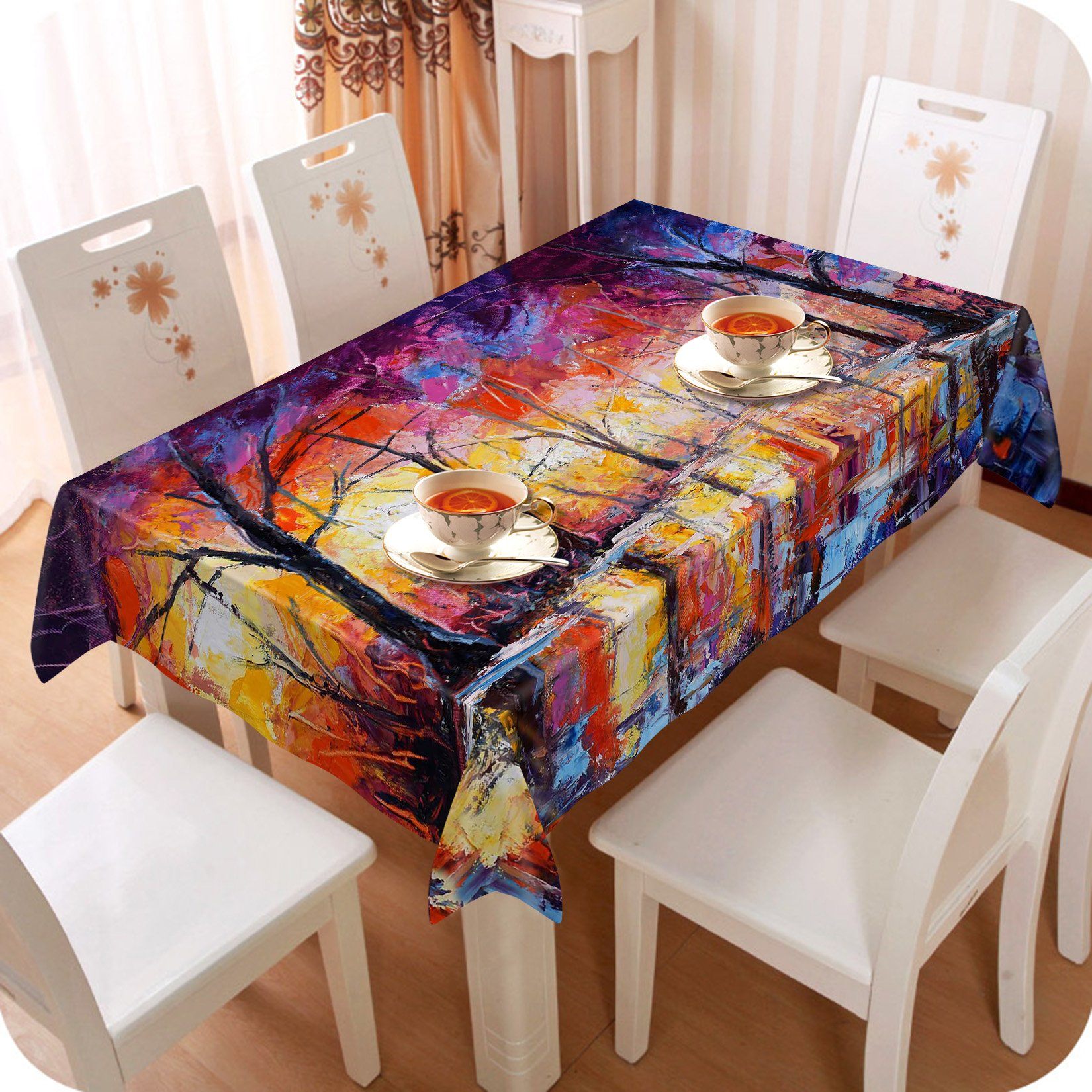 3D Oil Painting Trees 471 Tablecloths Wallpaper AJ Wallpaper