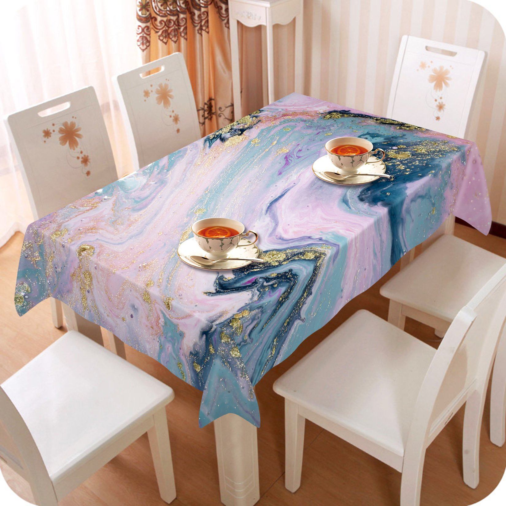 3D Green Wave Painting 72 Tablecloths Wallpaper AJ Wallpaper