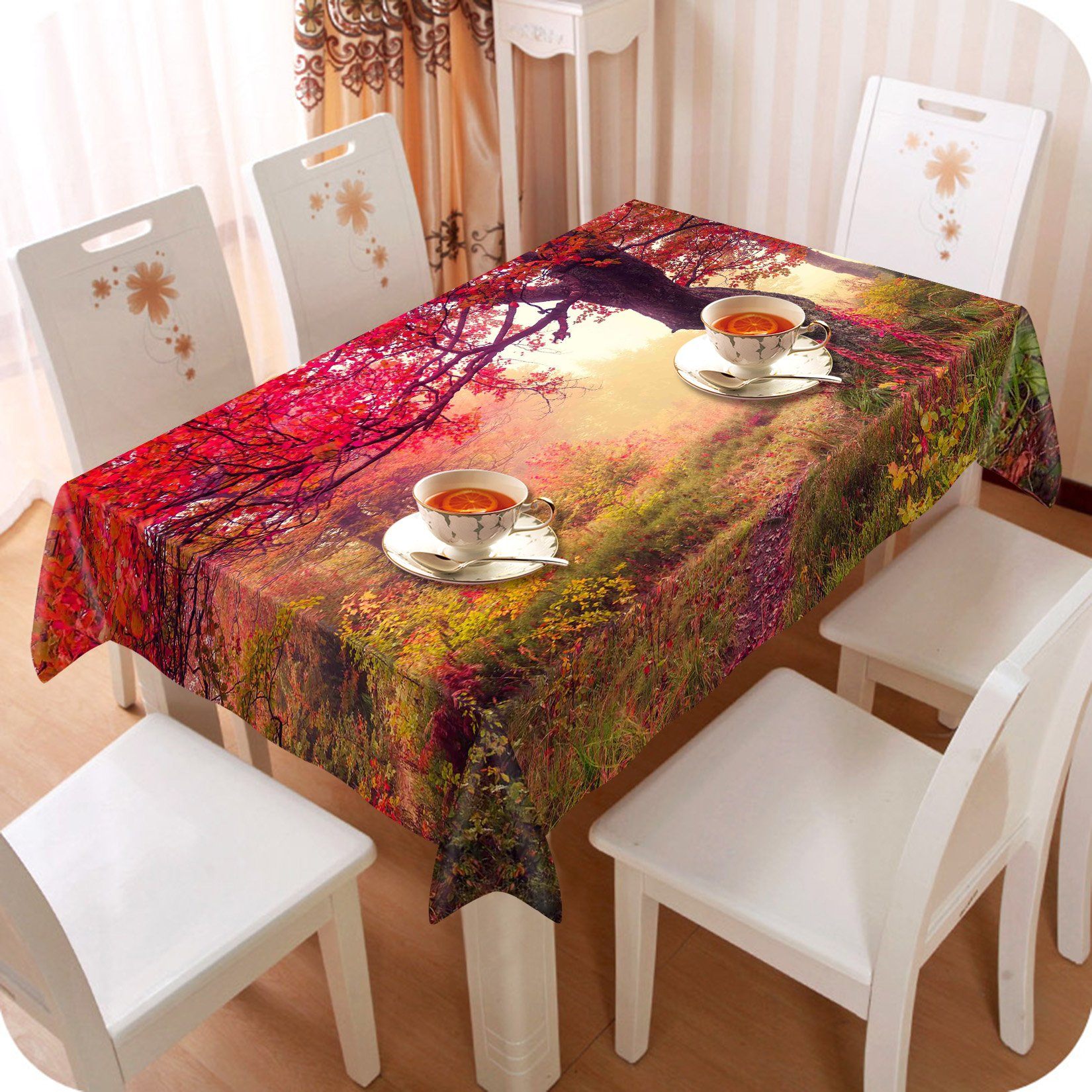 3D Pretty Trees 261 Tablecloths Wallpaper AJ Wallpaper