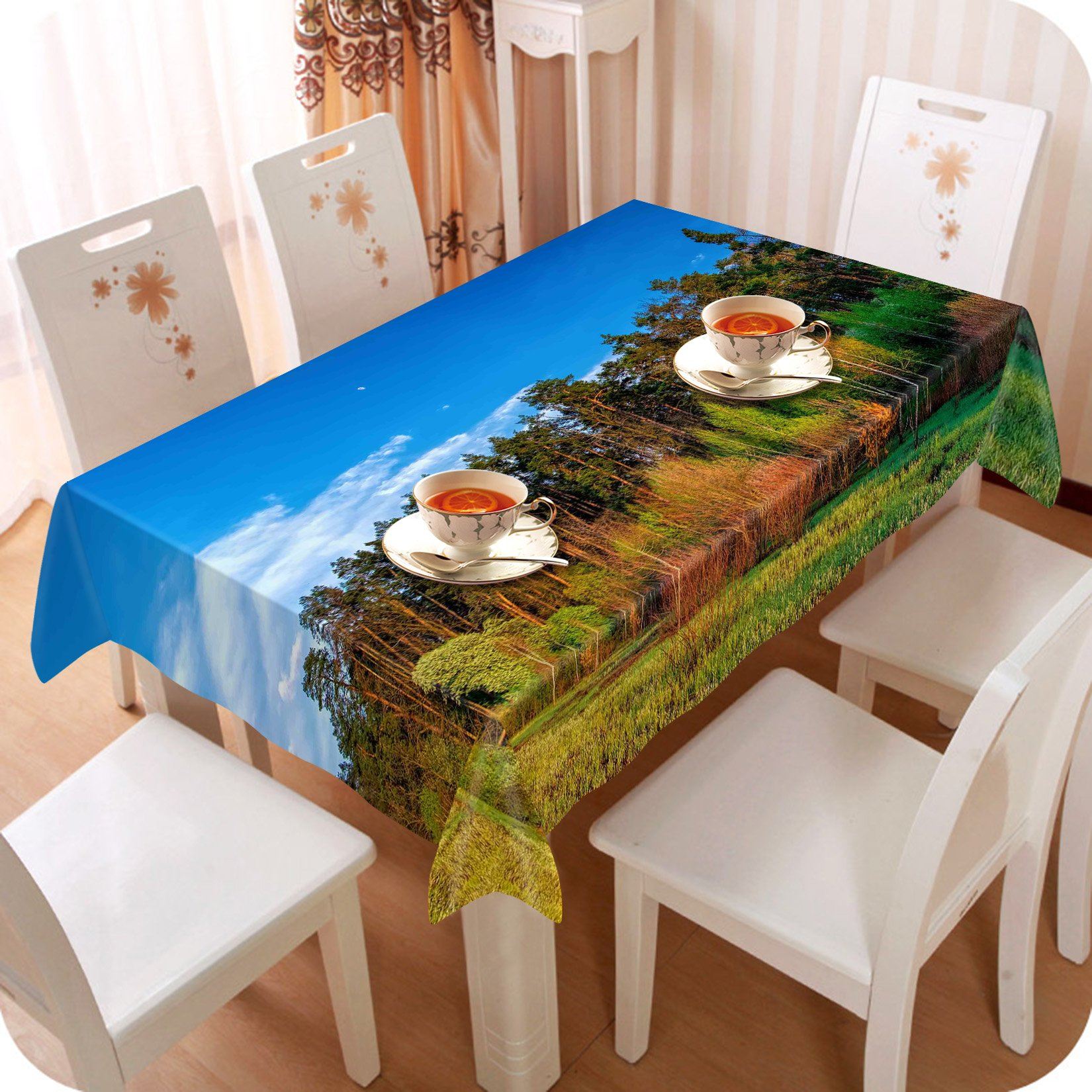 3D Grassland Forest 449 Tablecloths Wallpaper AJ Wallpaper