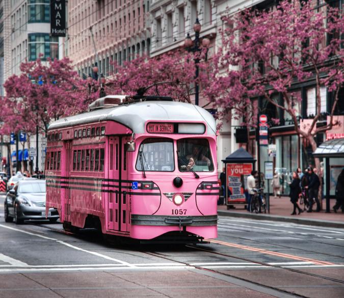 Pink Bus Wallpaper AJ Wallpaper 2