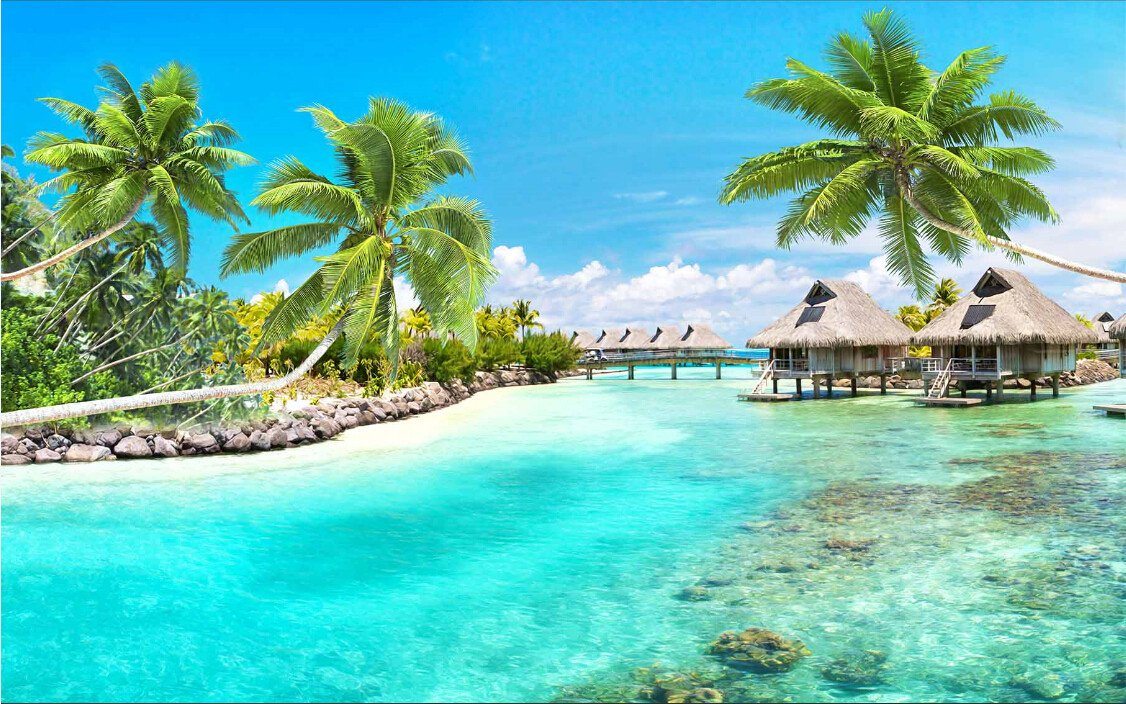 Blue Sand Beach Wallpaper AJ Wallpaper 2