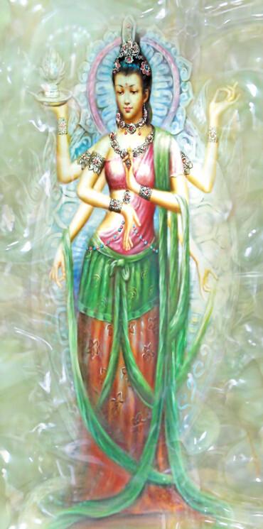 Jade bodhisattva Porch Wallpaper AJ Wallpaper 1