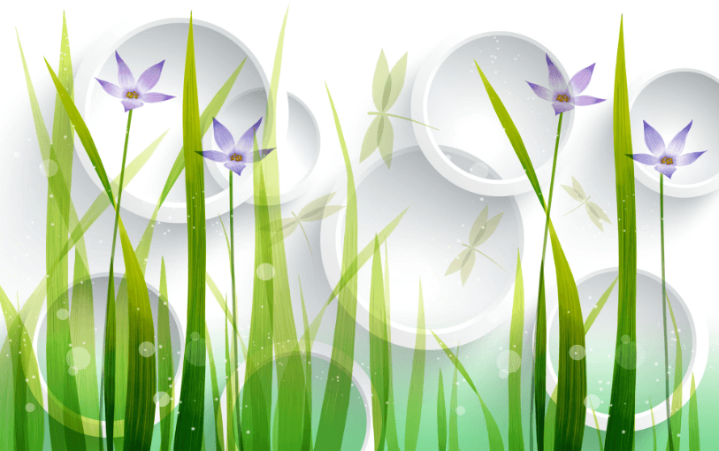 Dragonflies And Flowers Wallpaper AJ Wallpaper 2