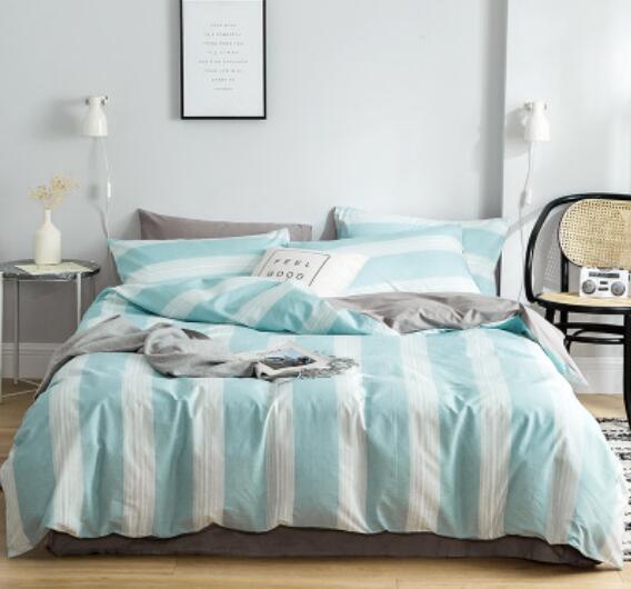 3D Light Blue Vertical Stripes 30222 Bed Pillowcases Quilt