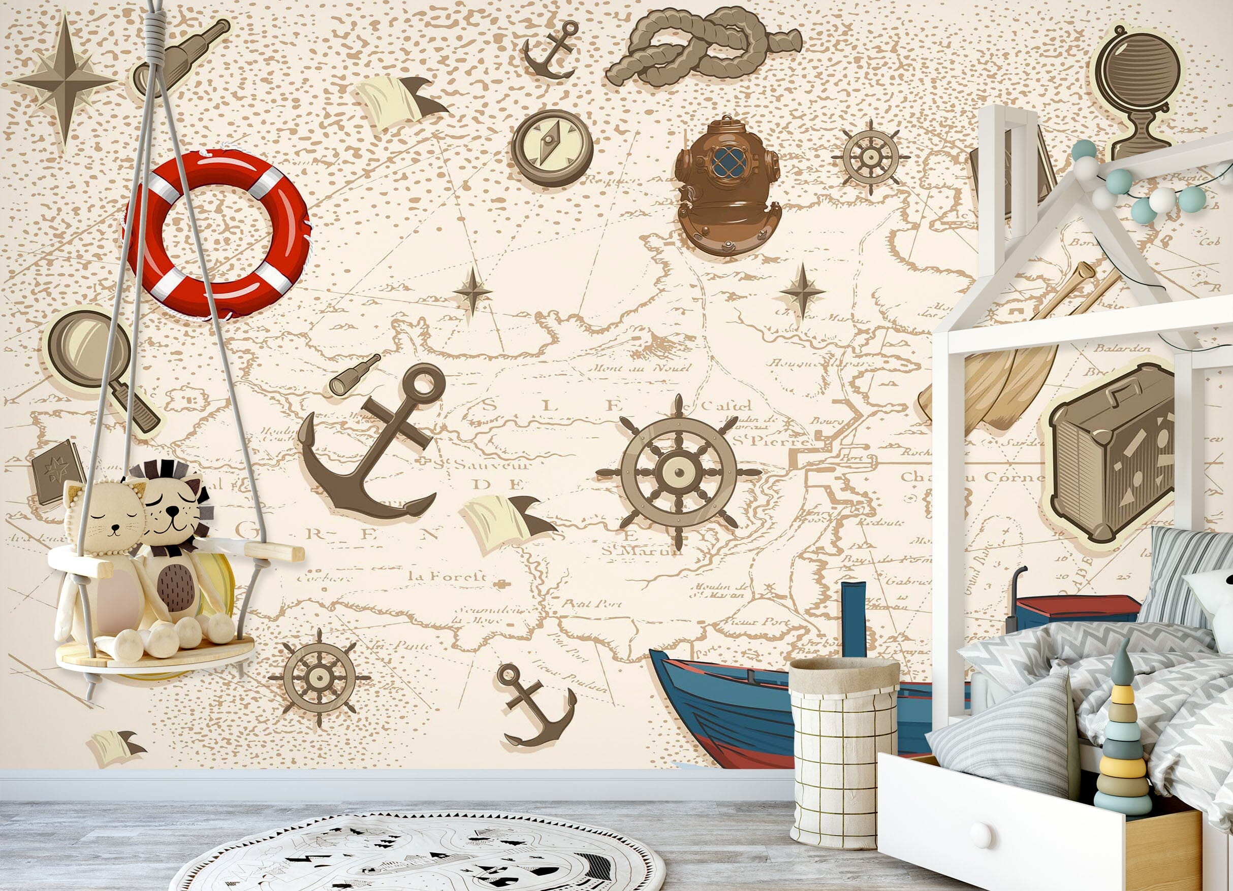 3D Lifebuoy 1675 Wall Murals Wallpaper AJ Wallpaper 2
