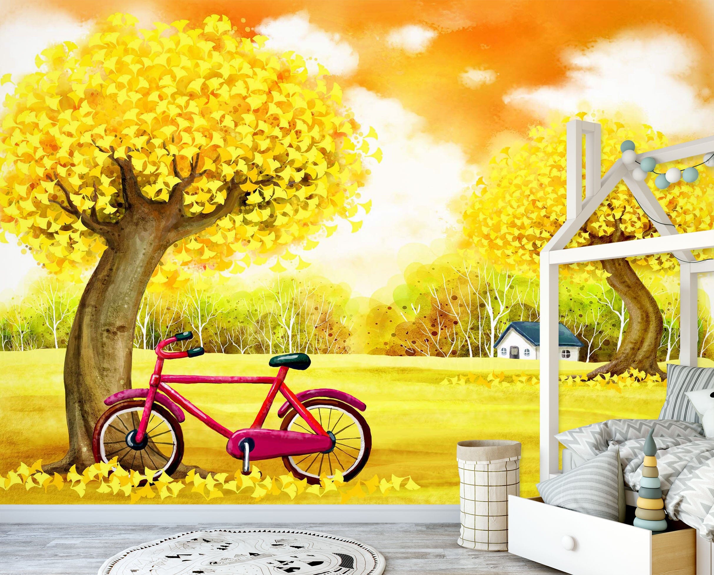 3D Forest Bike 1730 Wall Murals Wallpaper AJ Wallpaper 2