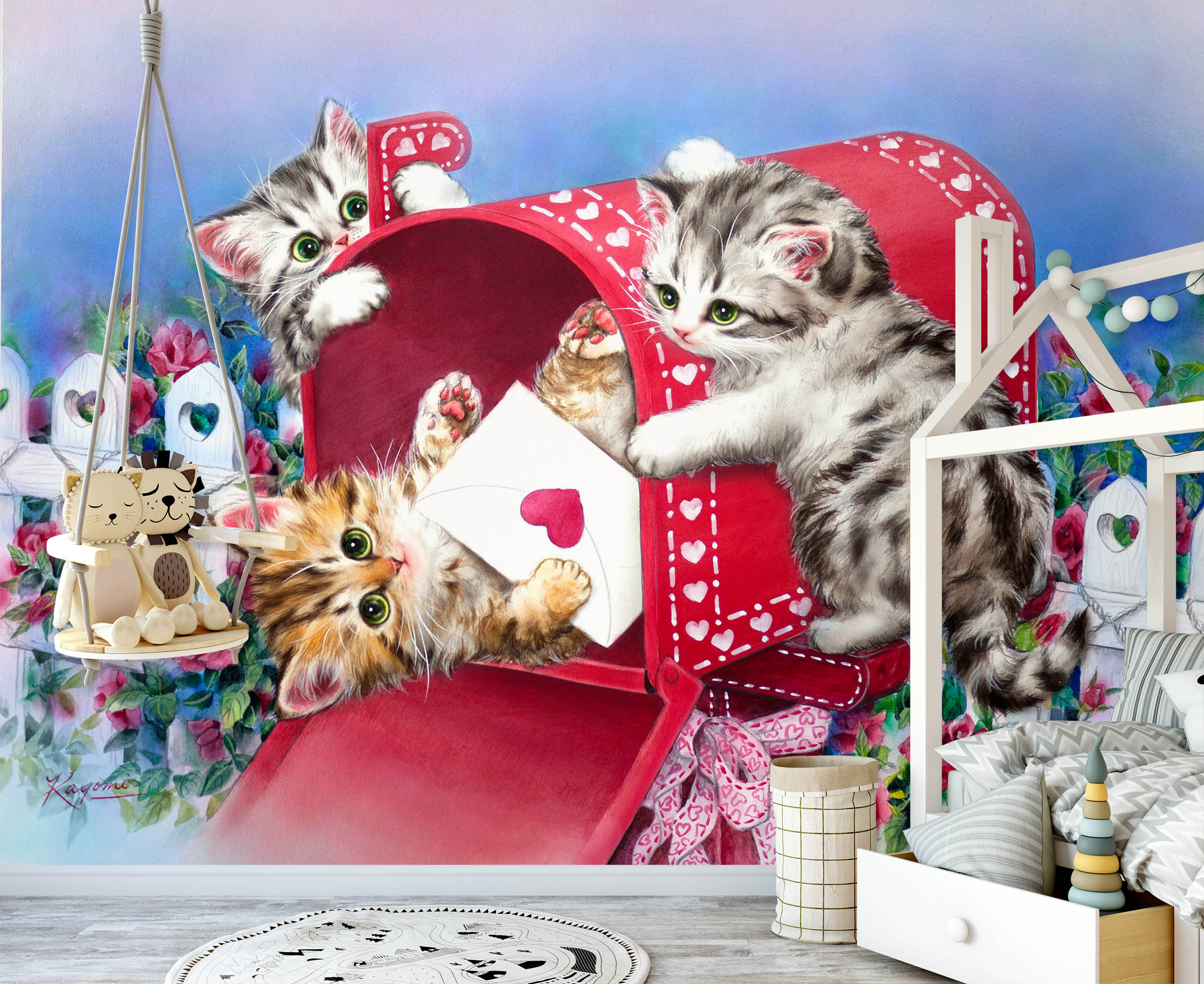 3D Mailbox Cat 5461 Kayomi Harai Wall Mural Wall Murals