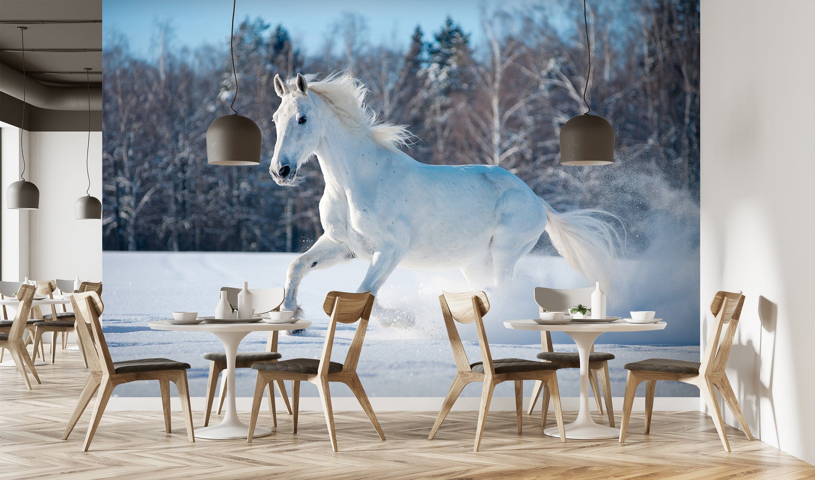 3D Snow White Horse 282 Wall Murals Wallpaper AJ Wallpaper 2
