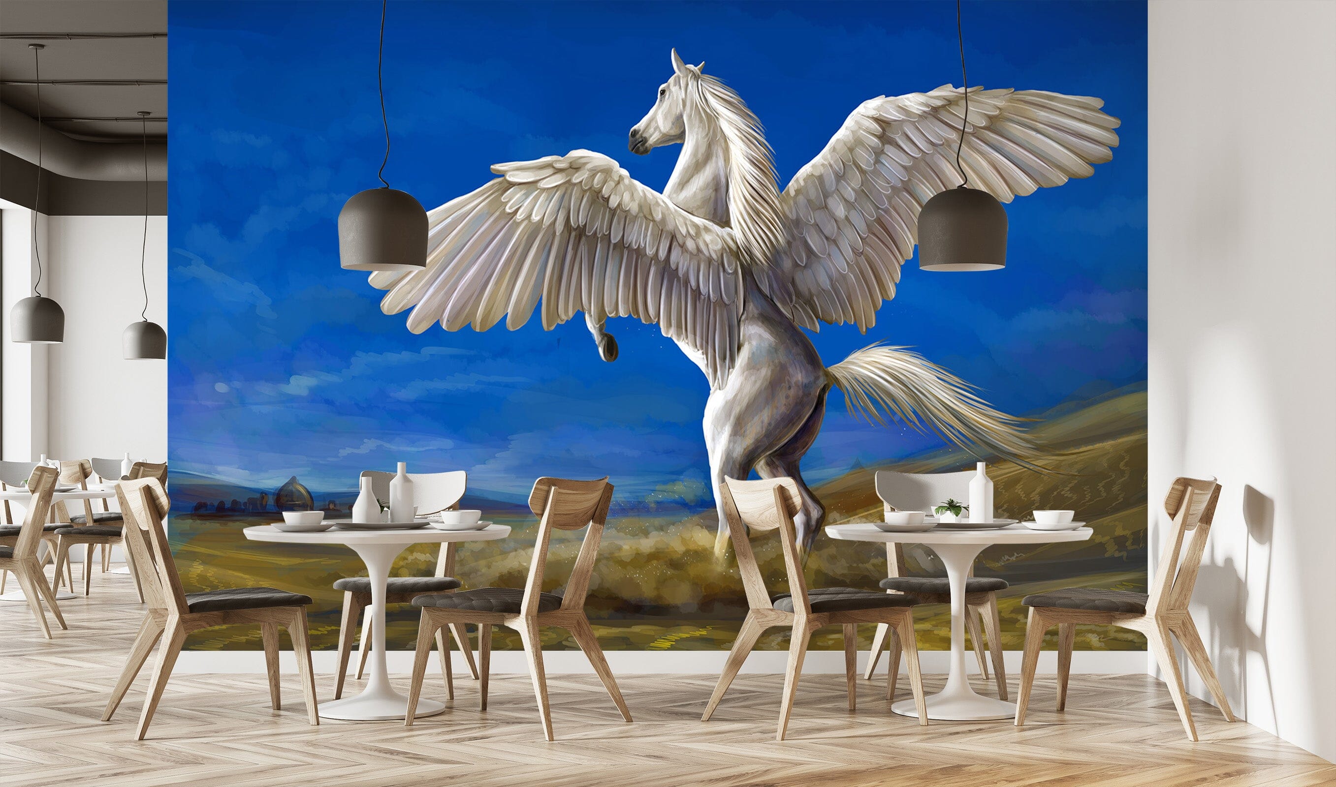 3D Pegasus Grassland 318 Wall Murals Wallpaper AJ Wallpaper 2