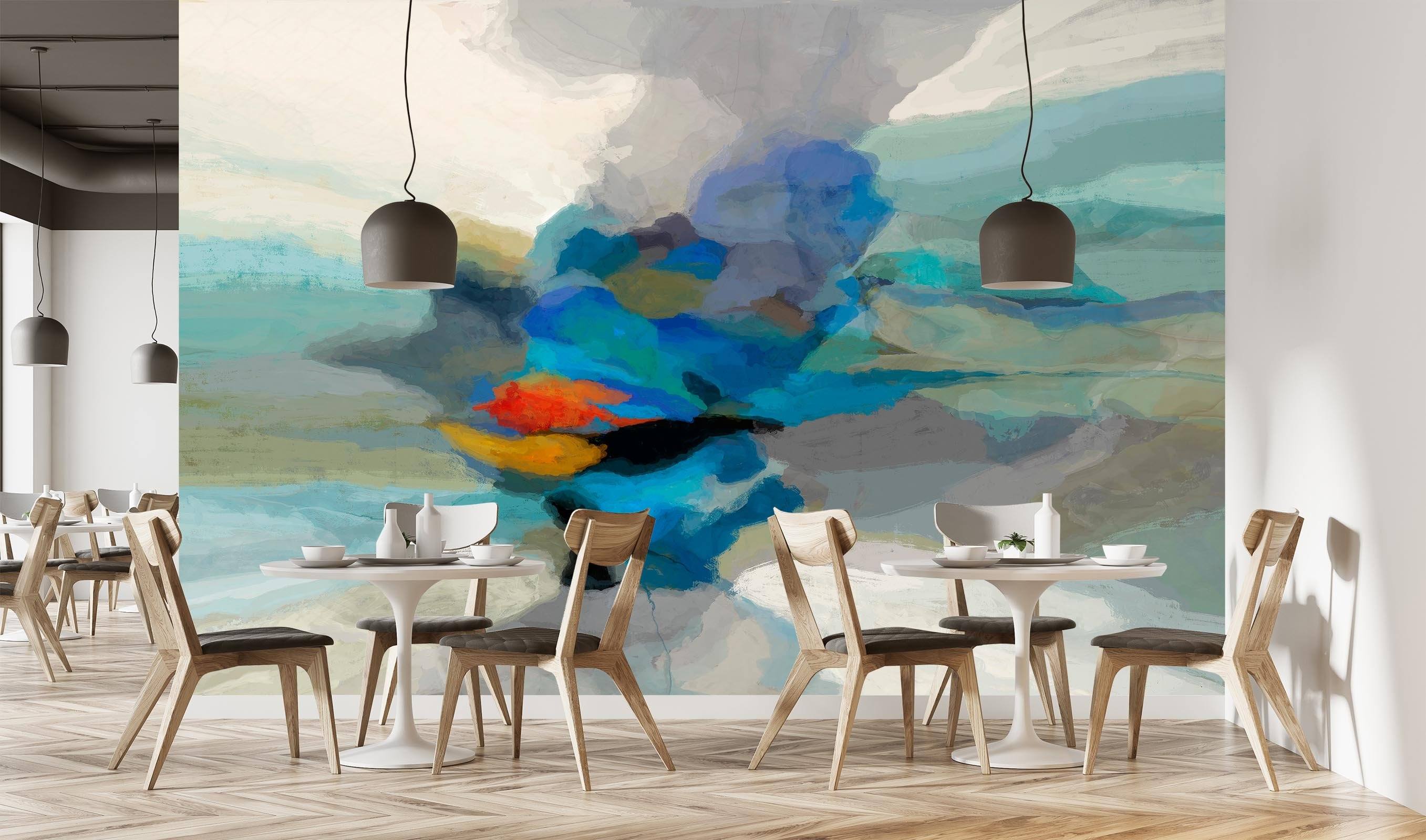 3D Blue Ink Pattern 1405 Michael Tienhaara Wall Mural Wall Murals Wallpaper AJ Wallpaper 2