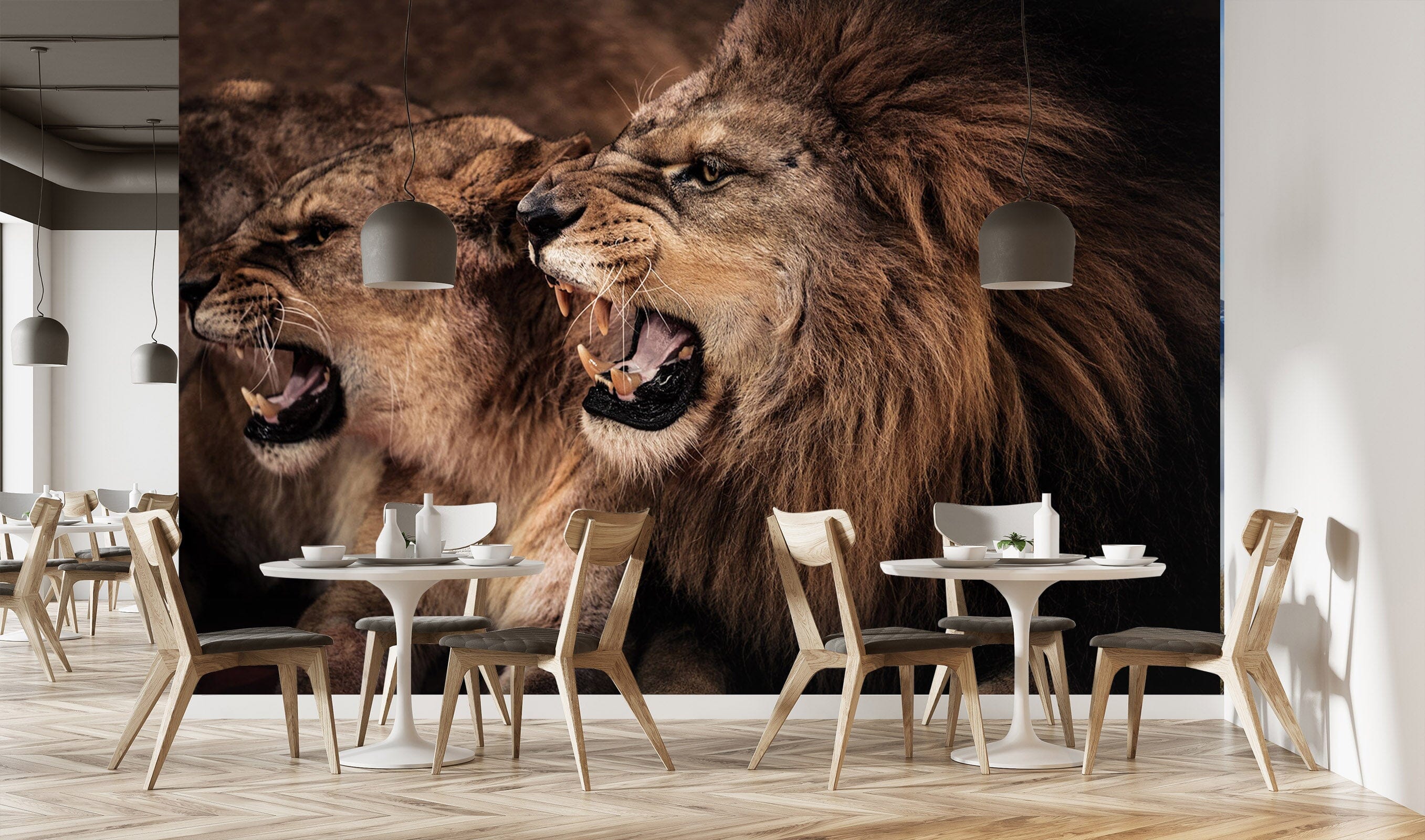 3D Lion Fierce 311 Wall Murals Wallpaper AJ Wallpaper 2