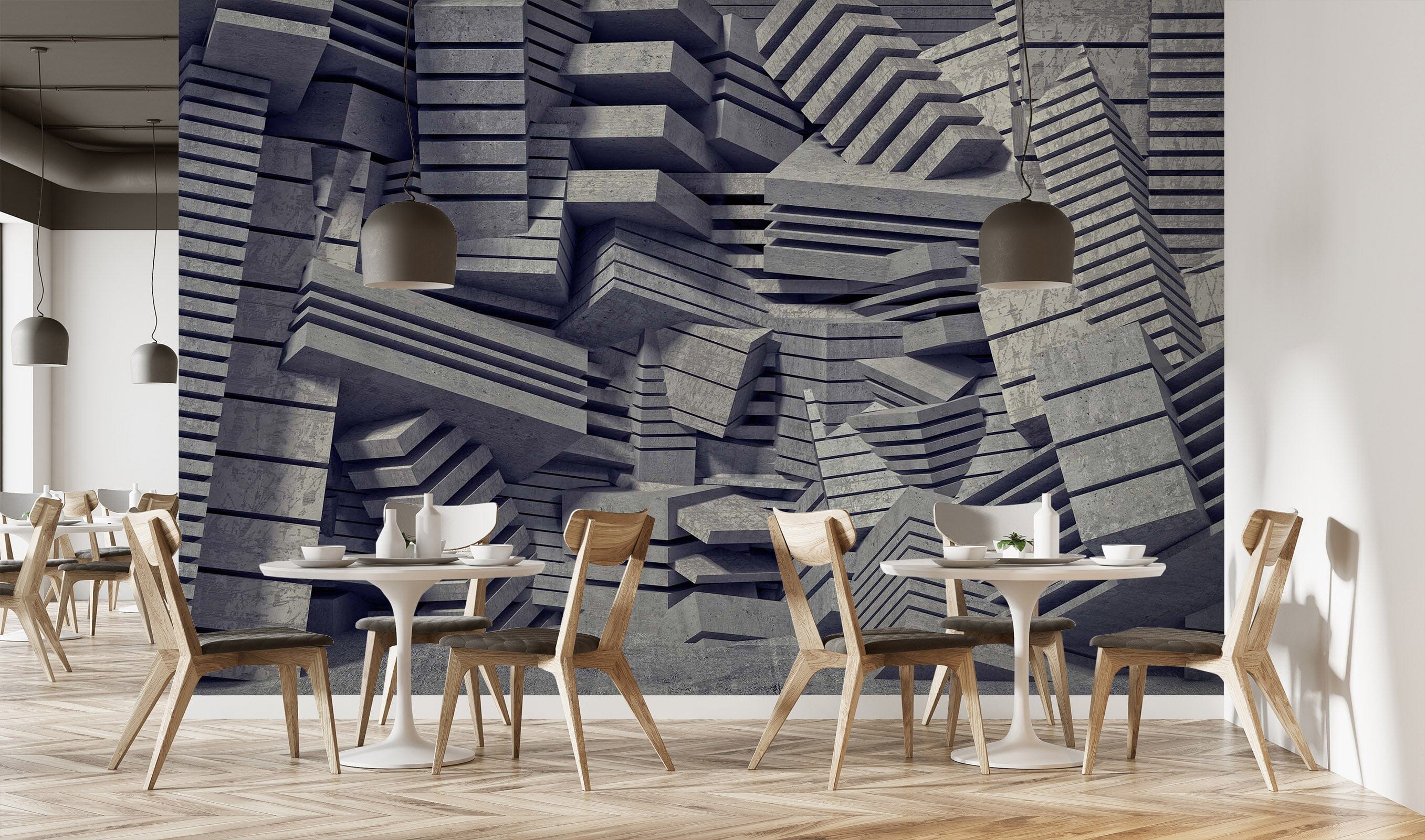 3D Grey Building 1401 Wall Murals Wallpaper AJ Wallpaper 2