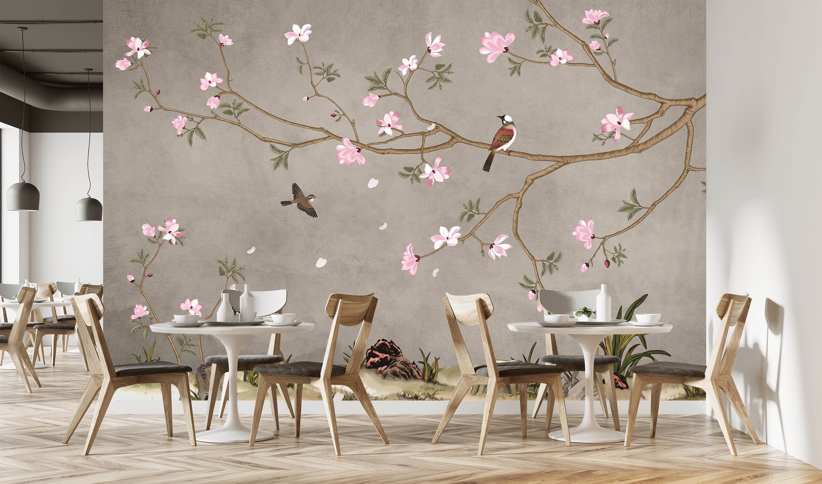 3D Pink Flowers 1441 Wall Murals Wallpaper AJ Wallpaper 2
