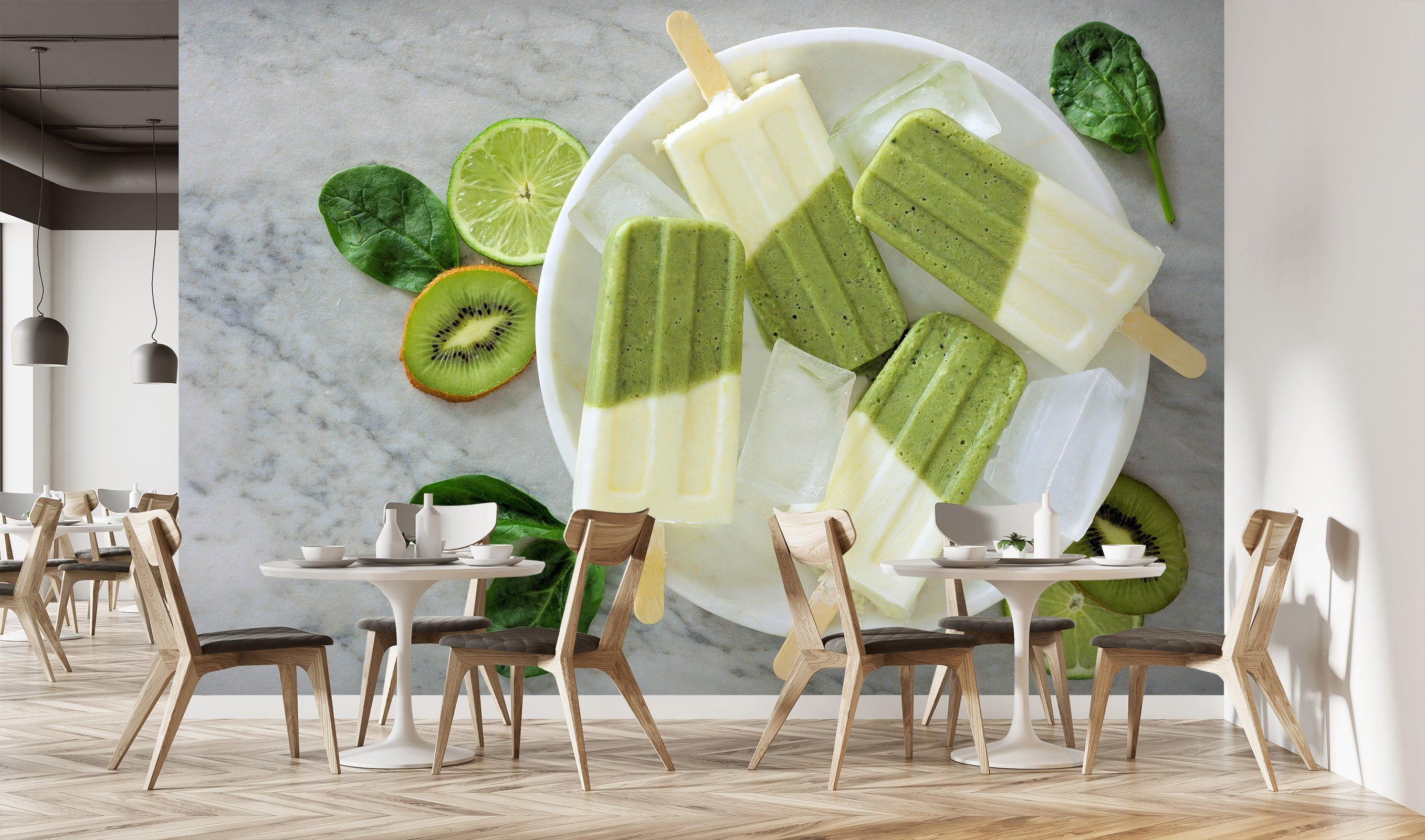 3D Green Kiwi Ice Cream 1529 Wallpaper AJ Wallpaper 2