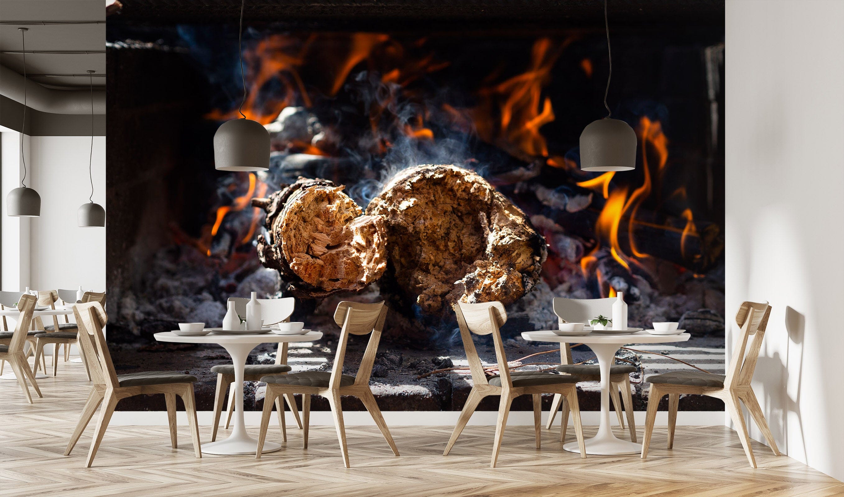 3D Fire Grilled Steak 1414 Wall Murals Wallpaper AJ Wallpaper 2