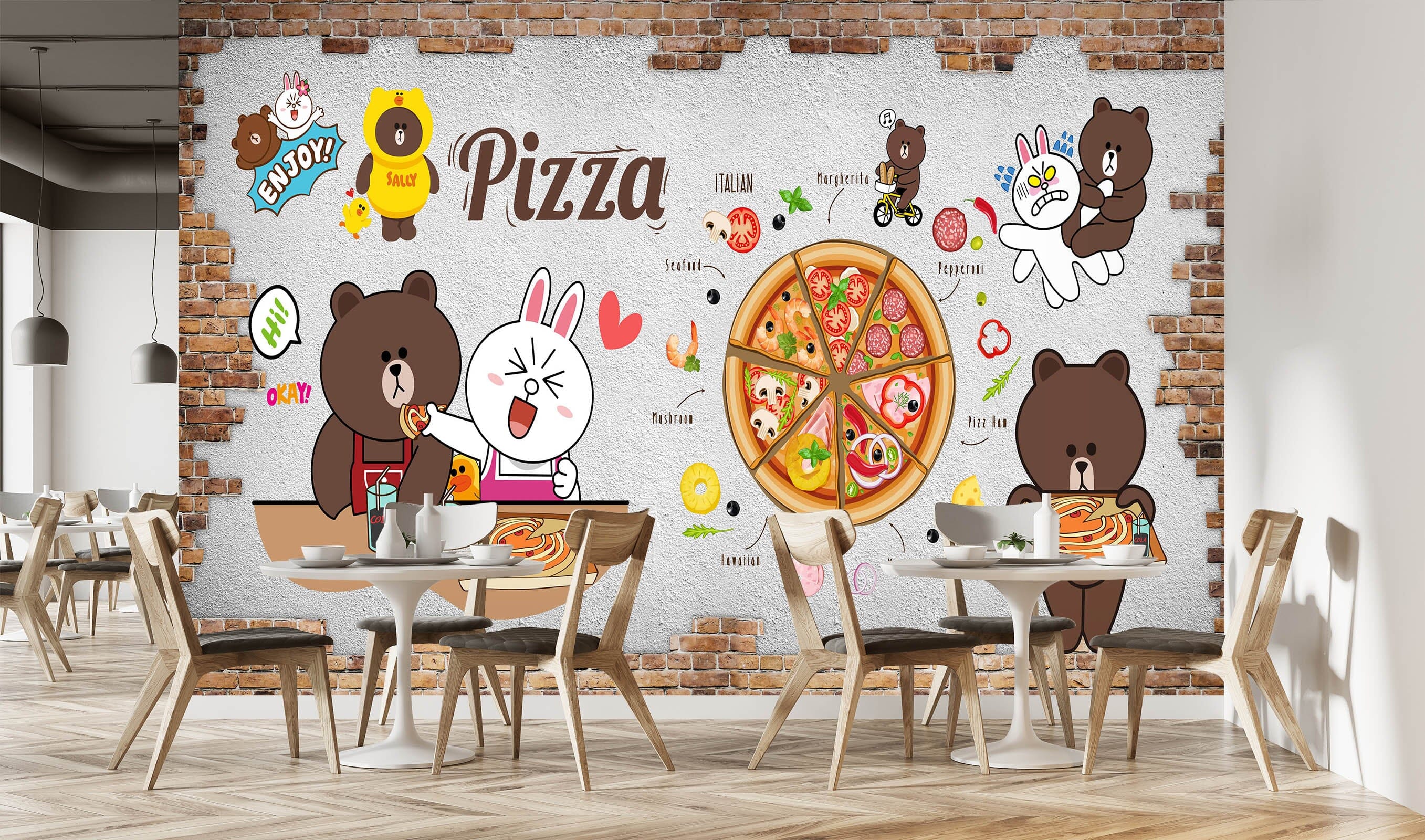 3D Gummy Pizza 3023 Wall Murals Wallpaper AJ Wallpaper 2