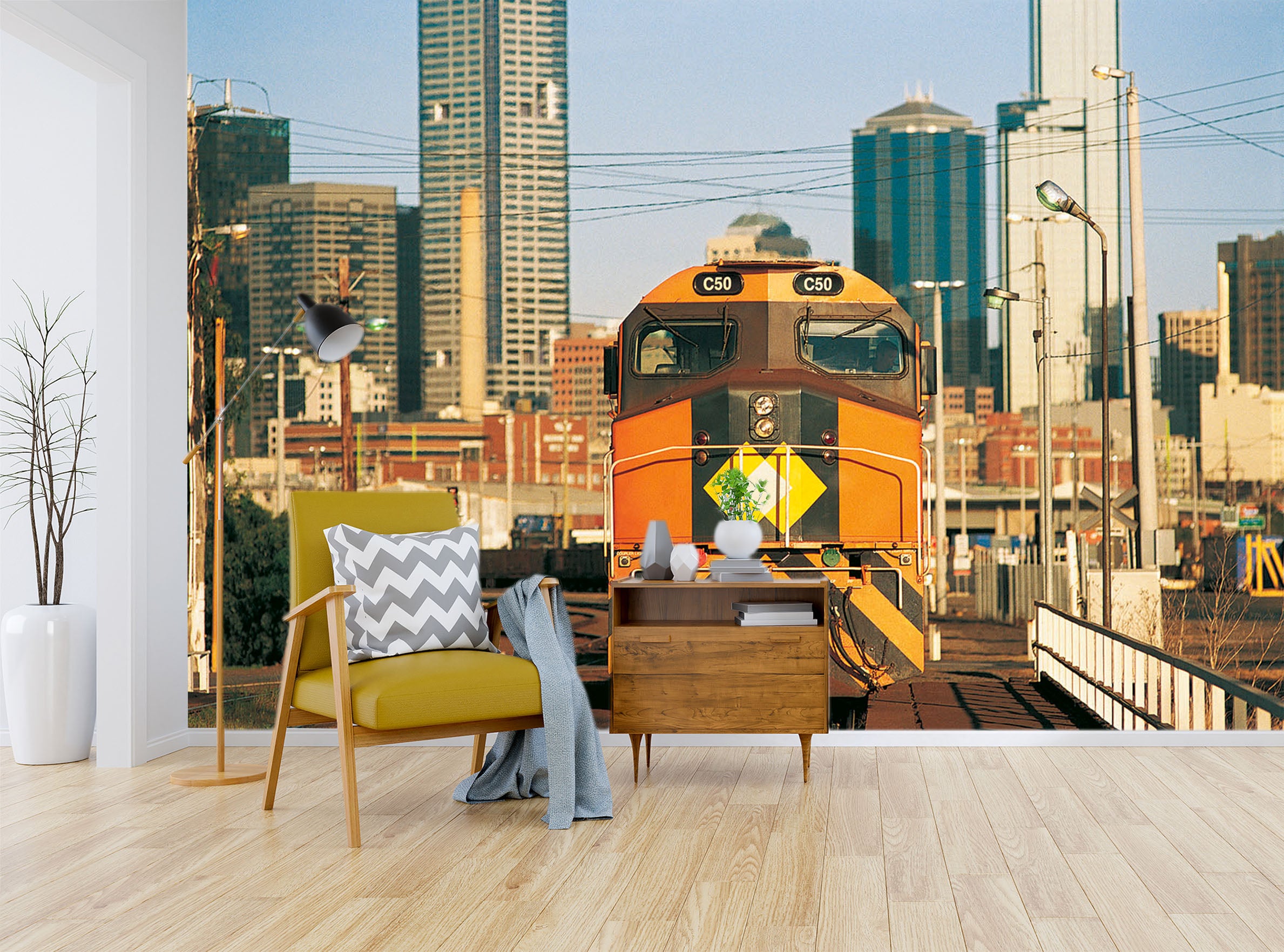 3D Train Head 145 Vehicle Wall Murals