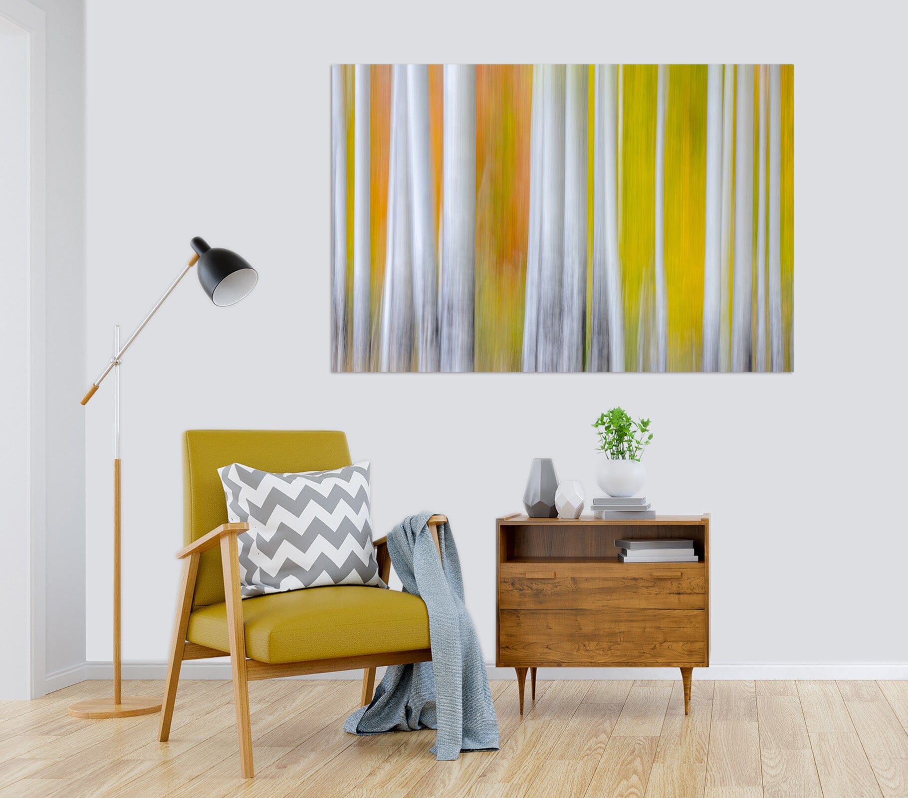 3D White Trunk 213 Marco Carmassi Wall Sticker Wallpaper AJ Wallpaper 2