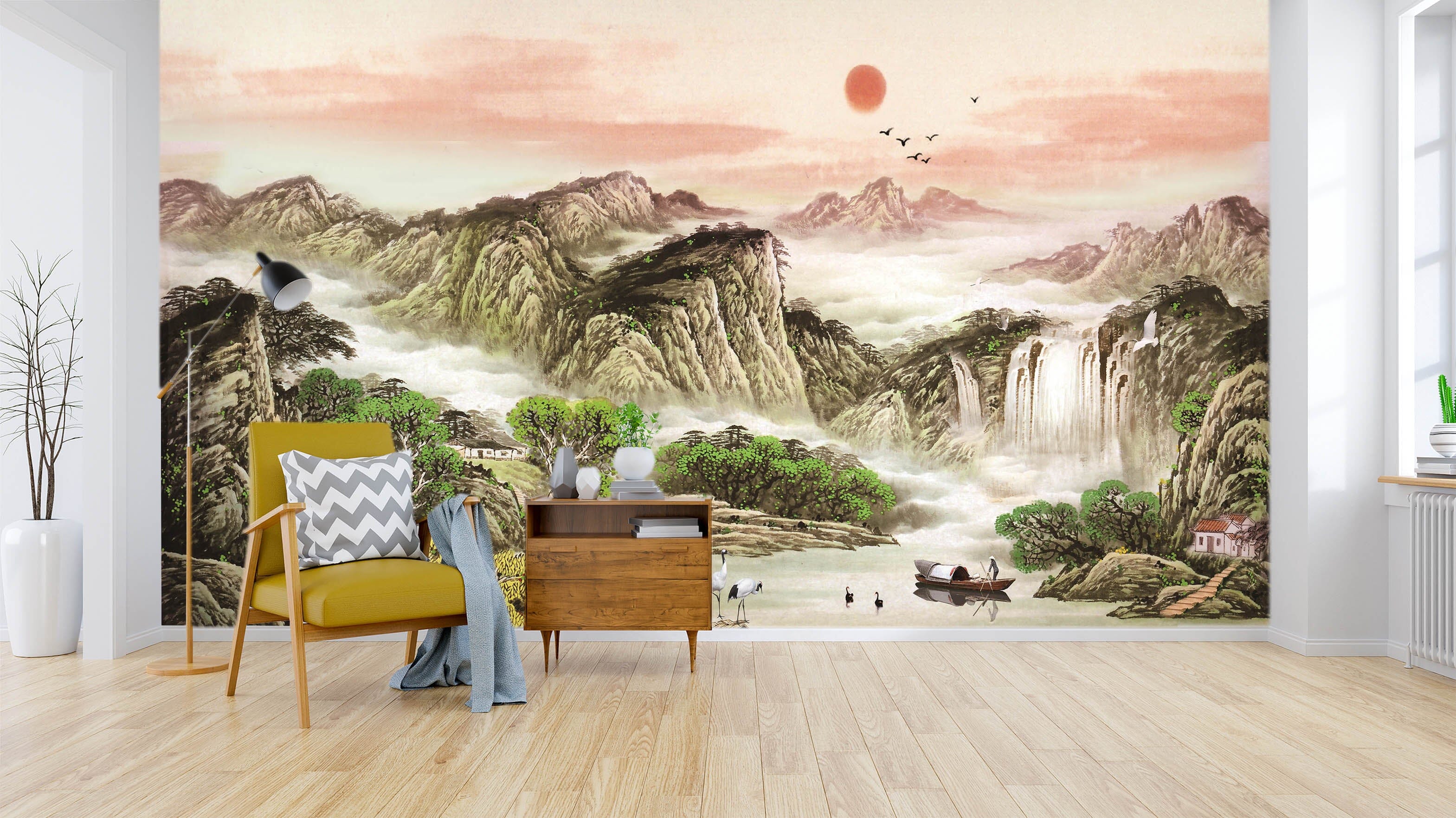 3D Sunrise Alpine 1467 Wall Murals Wallpaper AJ Wallpaper 2