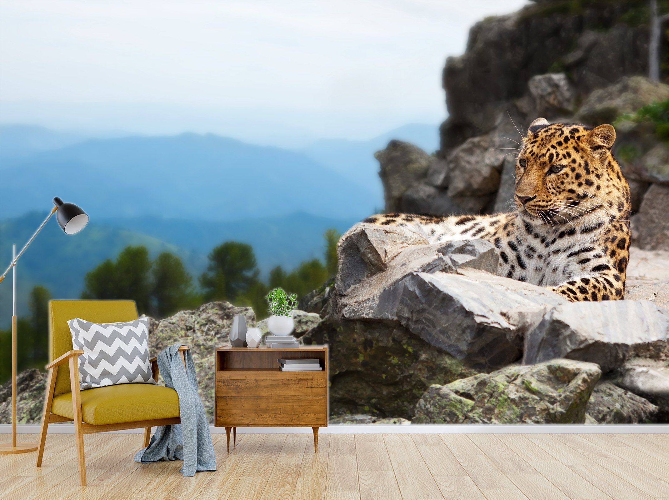 3D Mountain Tiger 654 Wallpaper AJ Wallpaper