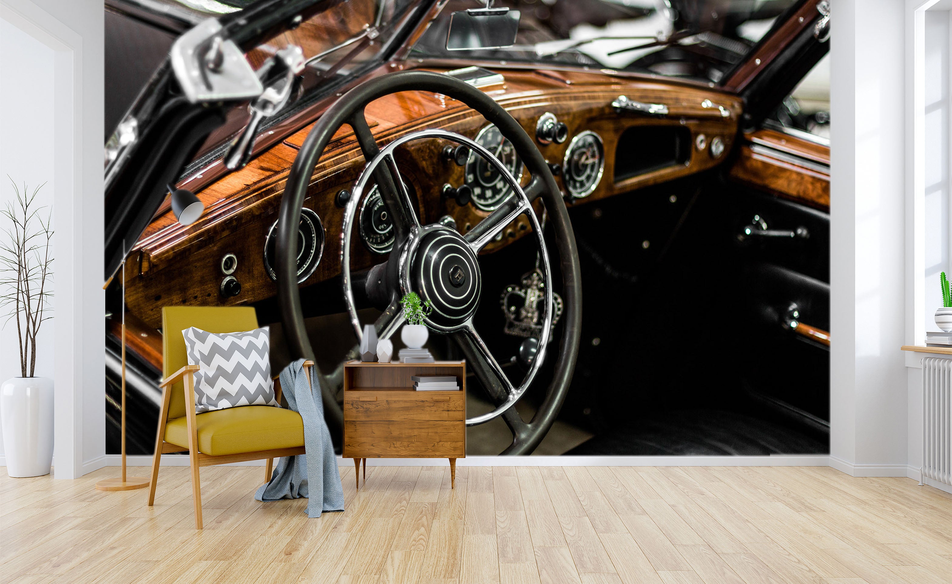 3D Classic Car Vintage 232 Vehicle Wall Murals