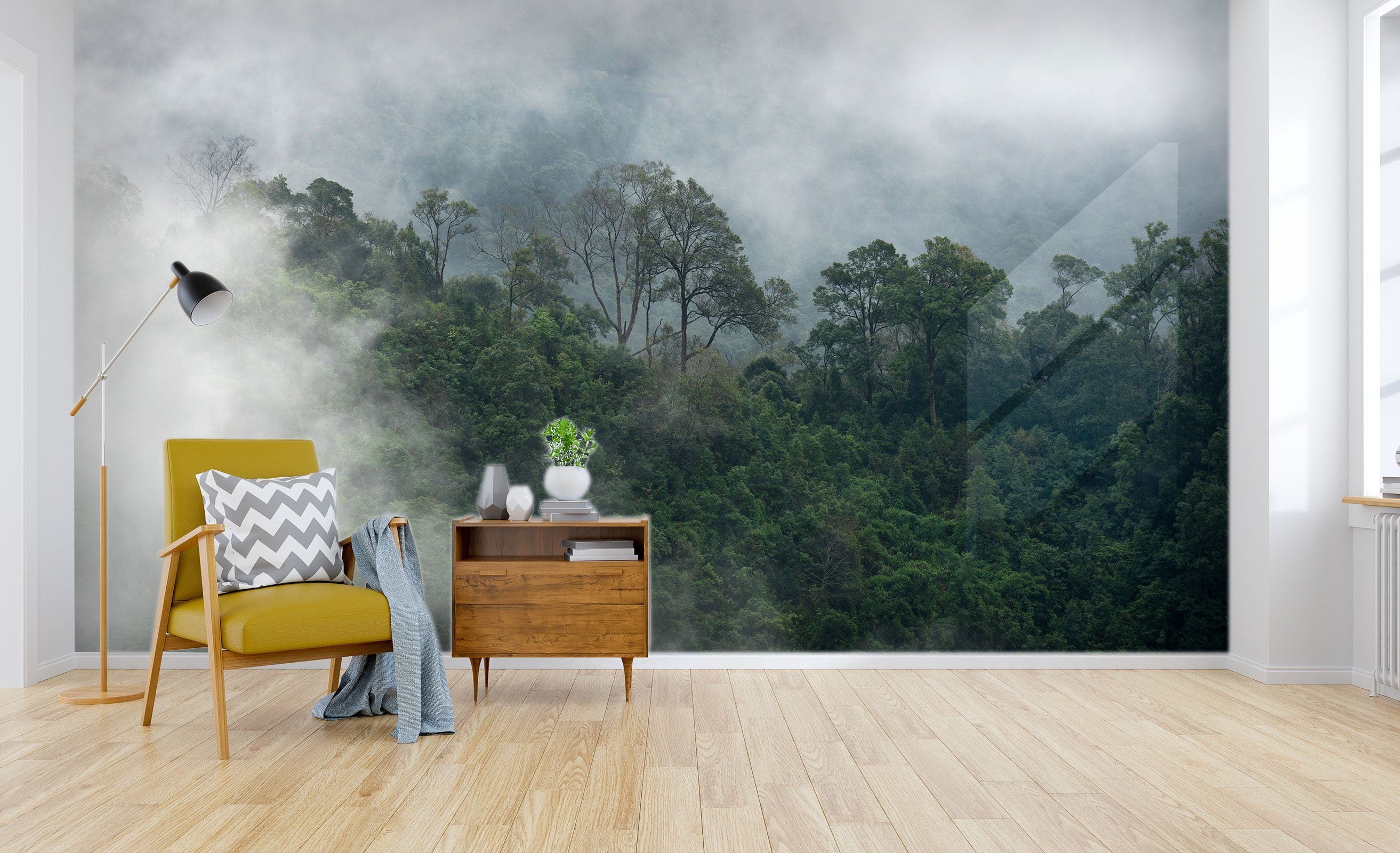 3D Forest Clouds 060 Wallpaper AJ Wallpaper