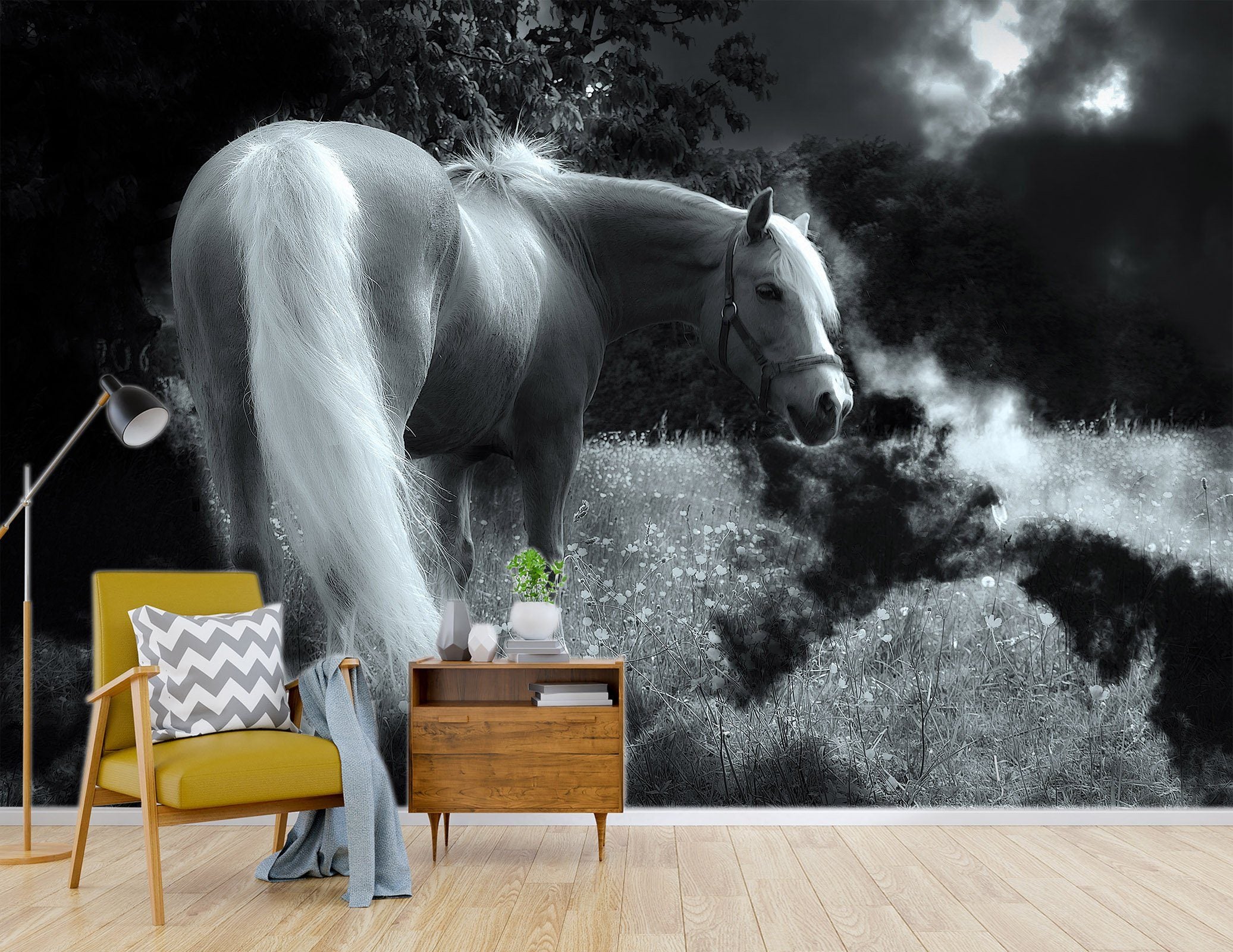 3D Night pPony Tail 665 Wallpaper AJ Wallpaper