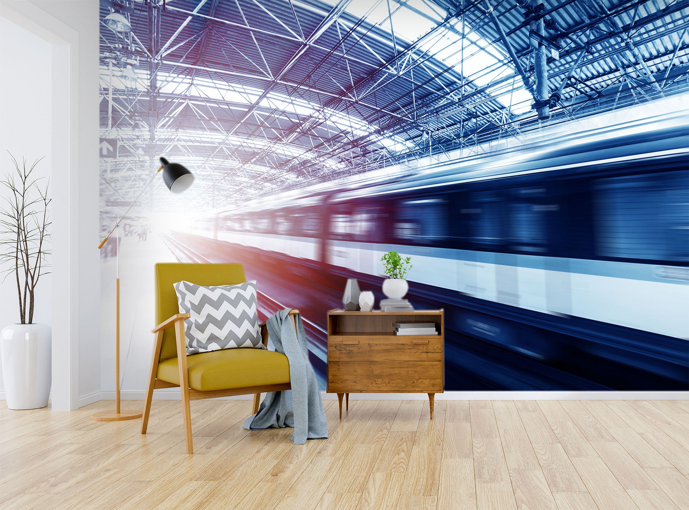 3D Ray Train 153 Vehicle Wall Murals