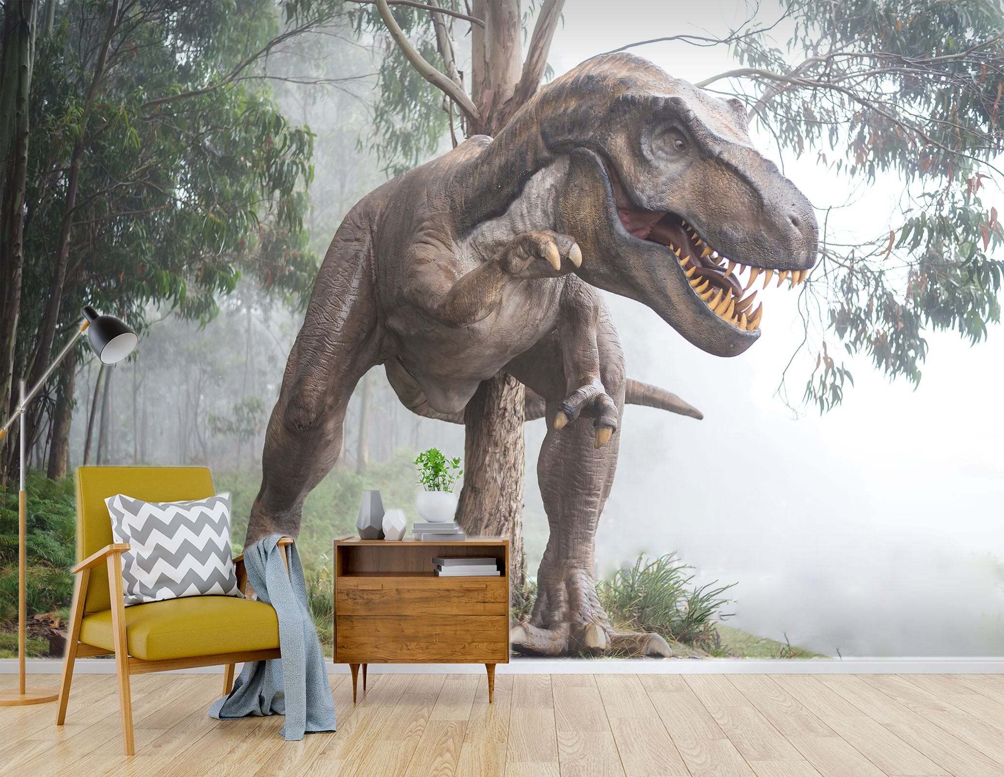 3D Dinosaur Tree 416 Wall Murals Wallpaper AJ Wallpaper 2