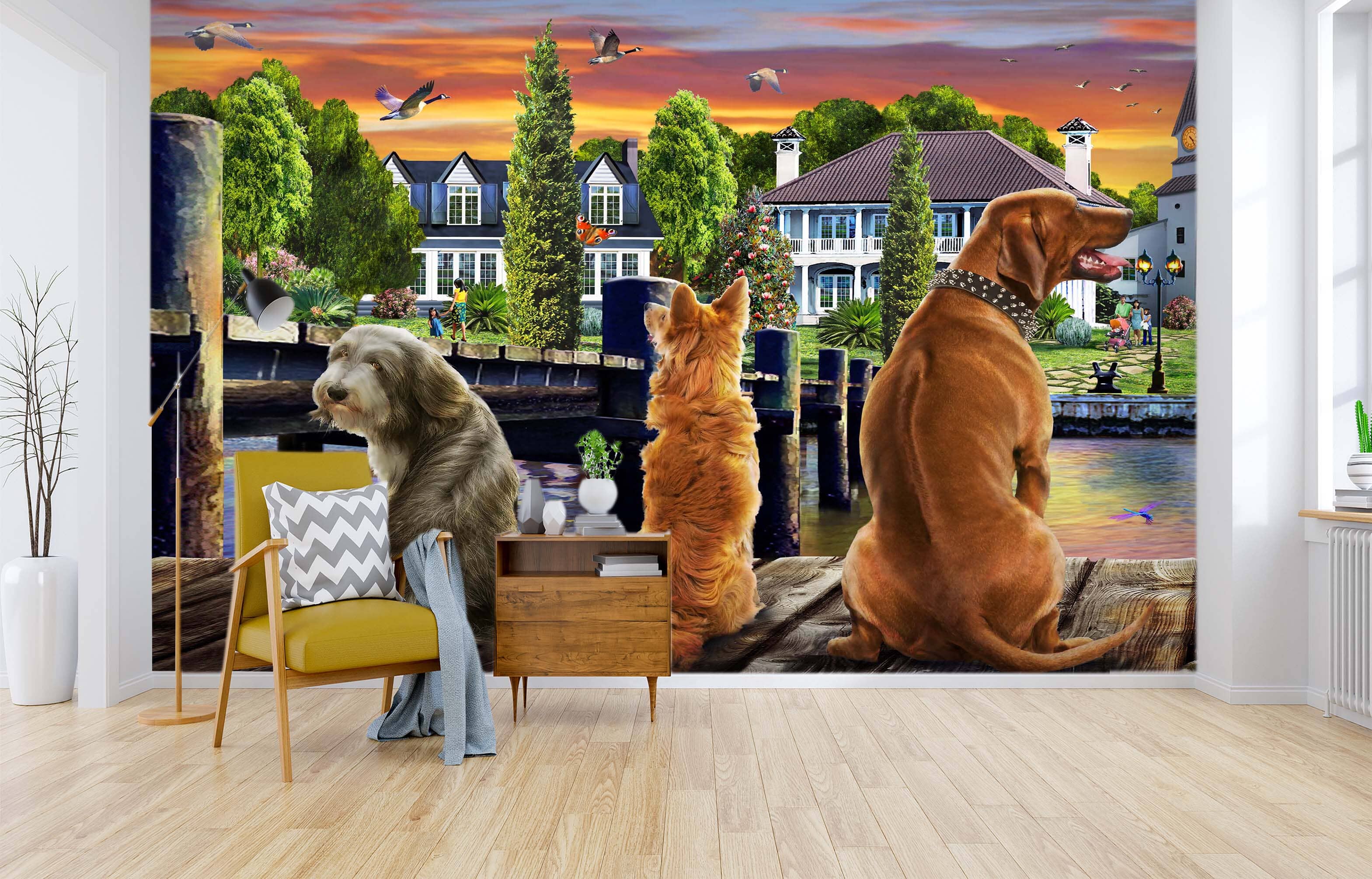 3D Watchdog 1422 Adrian Chesterman Wall Mural Wall Murals Wallpaper AJ Wallpaper 2