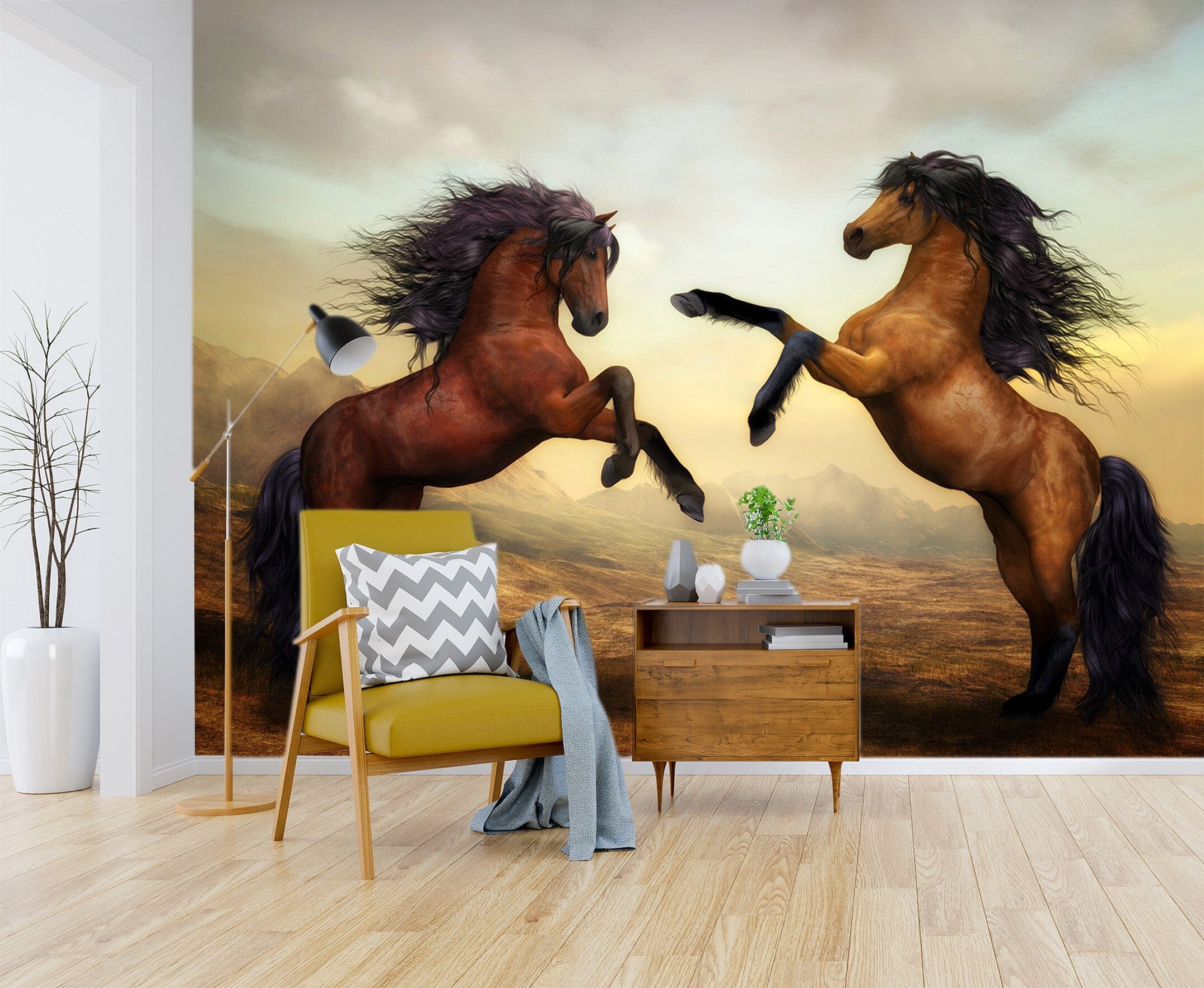 3D Horse Jumping 176 Wall Murals Wallpaper AJ Wallpaper 2