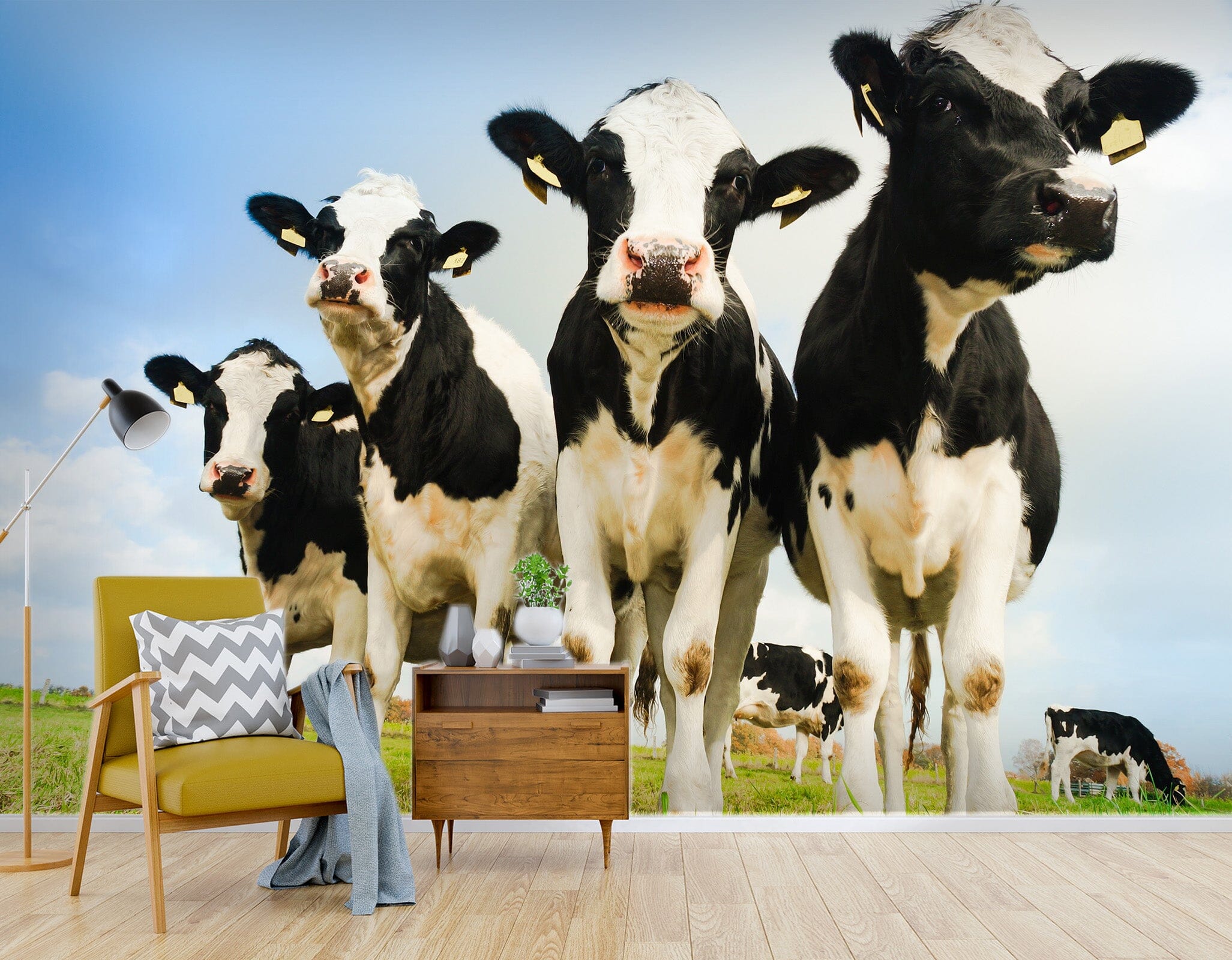 3D Cow Herd 405 Wall Murals Wallpaper AJ Wallpaper 2