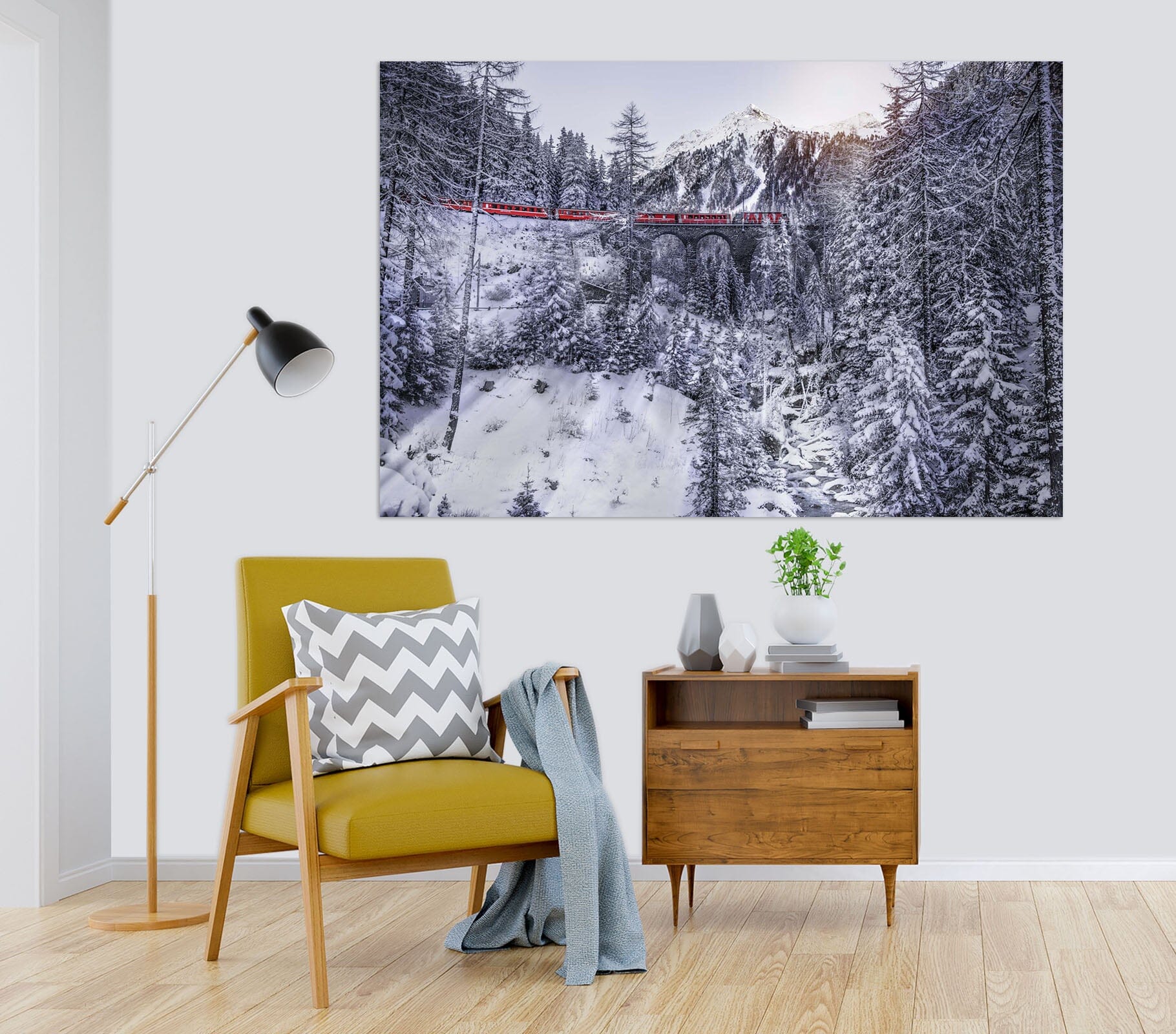 3D Snow Mountain Forest 146 Marco Carmassi Wall Sticker Wallpaper AJ Wallpaper 2