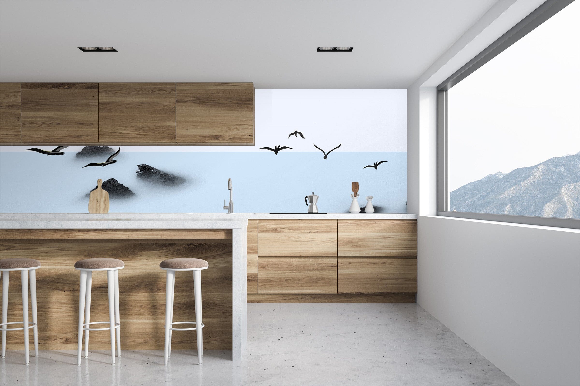 3D Sea Bird 024 Wall Murals Wallpaper AJ Wallpaper 2