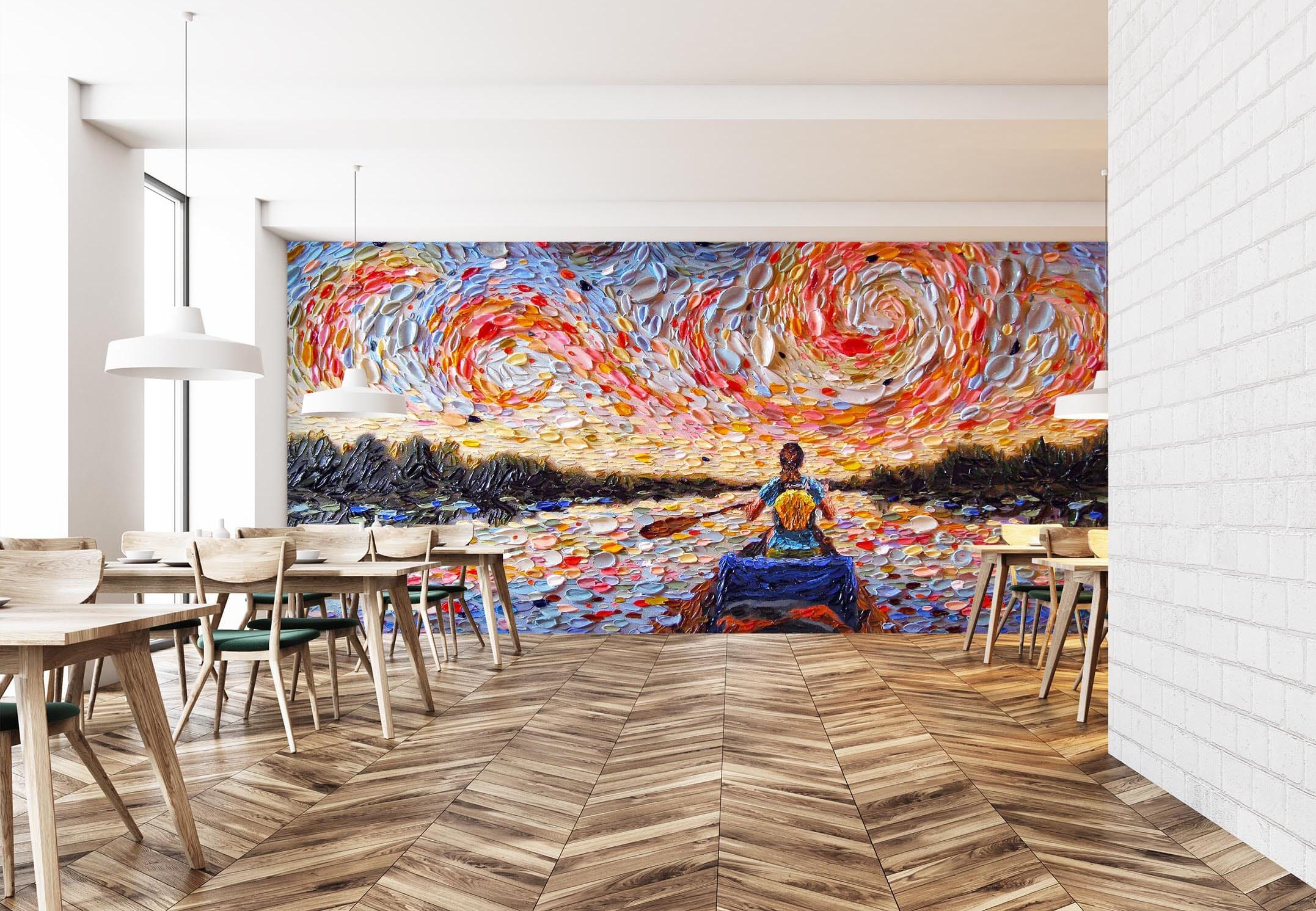 3D Fishing Girl 1401 Dena Tollefson Wall Mural Wall Murals Wallpaper AJ Wallpaper 2