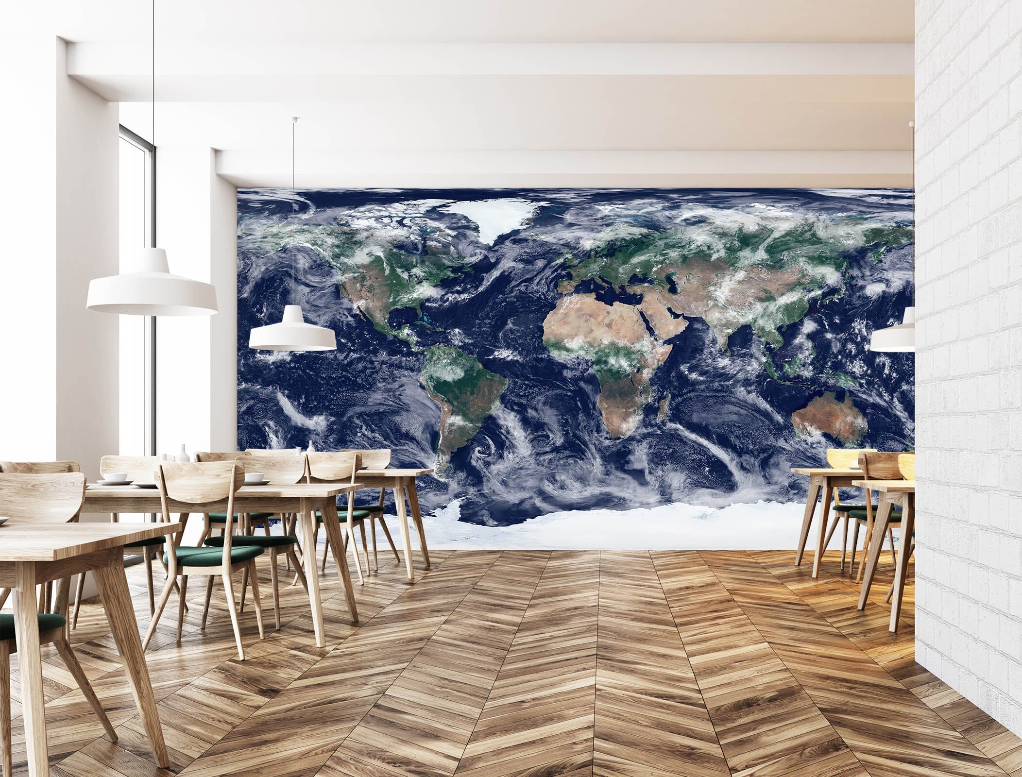 3D Raging Waves 2124 World Map Wall Murals Wallpaper AJ Wallpaper 2