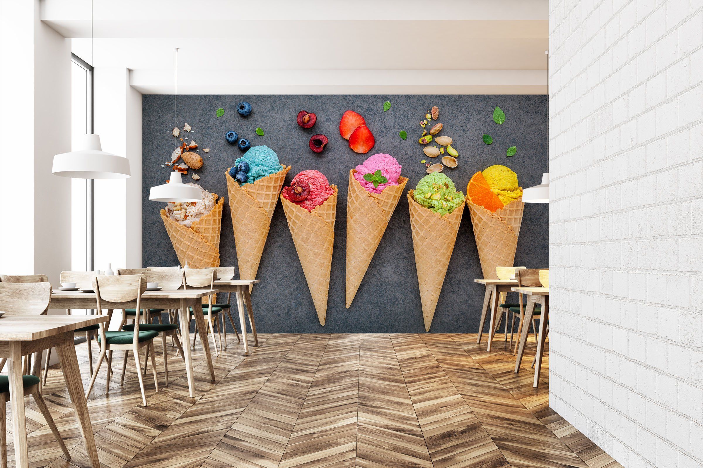 3D Different Taste Ice Cream 187 Wallpaper AJ Wallpaper 2
