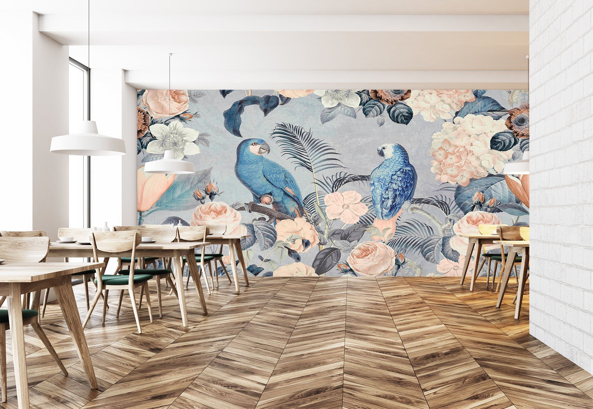 3D Bird Flowers 1422 Andrea haase Wall Mural Wall Murals Wallpaper AJ Wallpaper 2