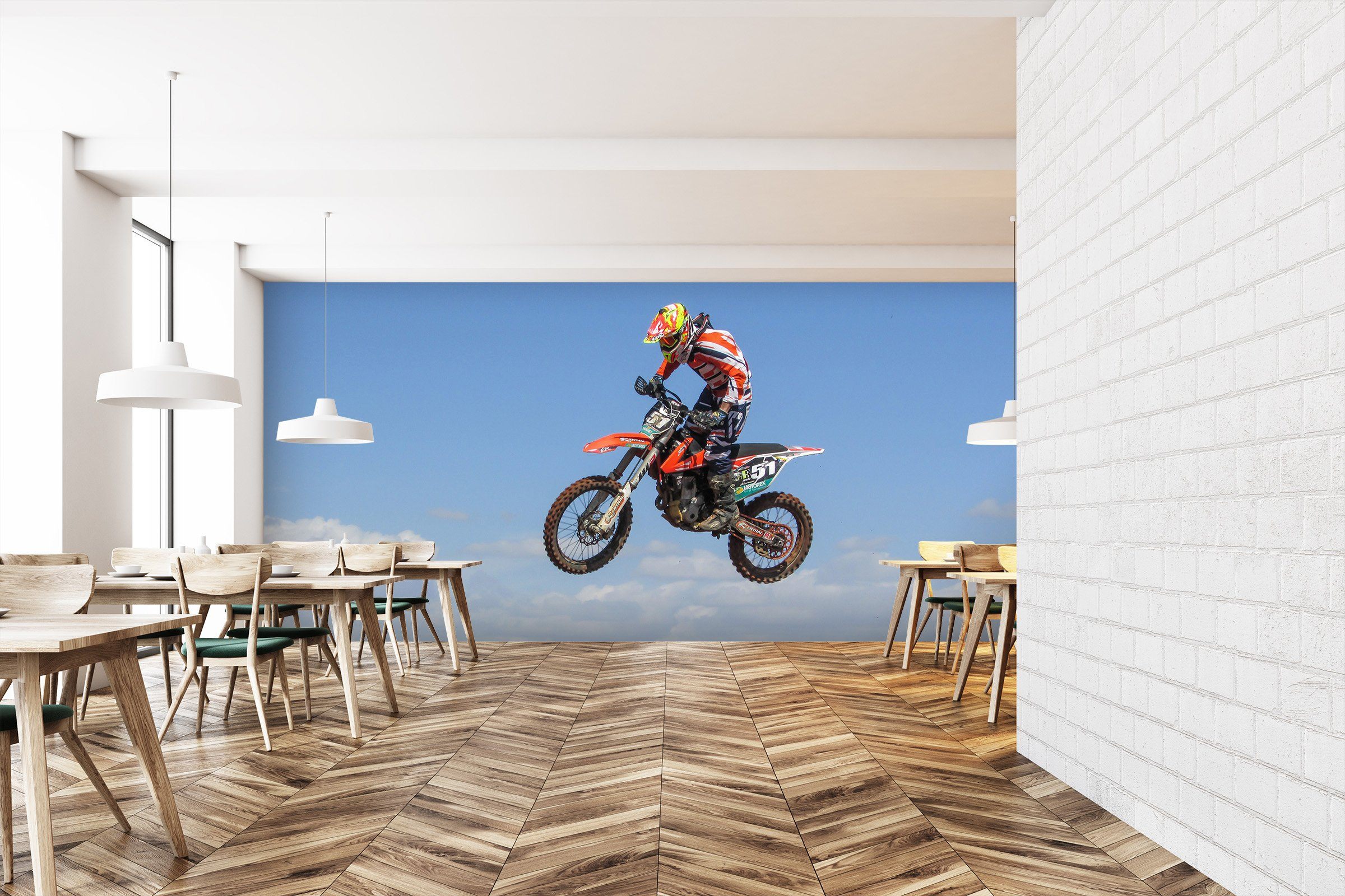 3D Motocross 999 Vehicle Wall Murals Wallpaper AJ Wallpaper 2