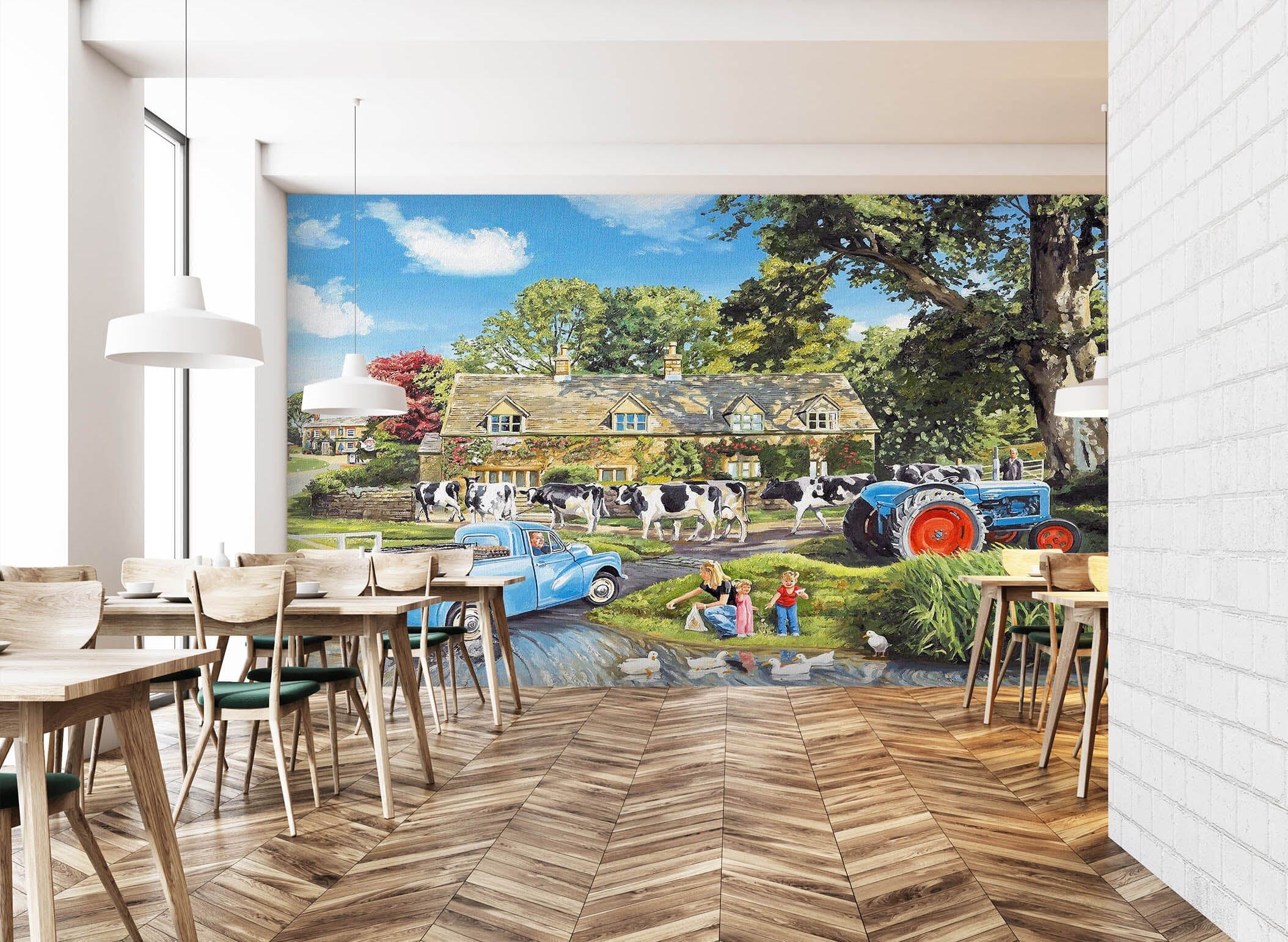 3D Crossing The Ford 1017 Trevor Mitchell Wall Mural Wall Murals Wallpaper AJ Wallpaper 2