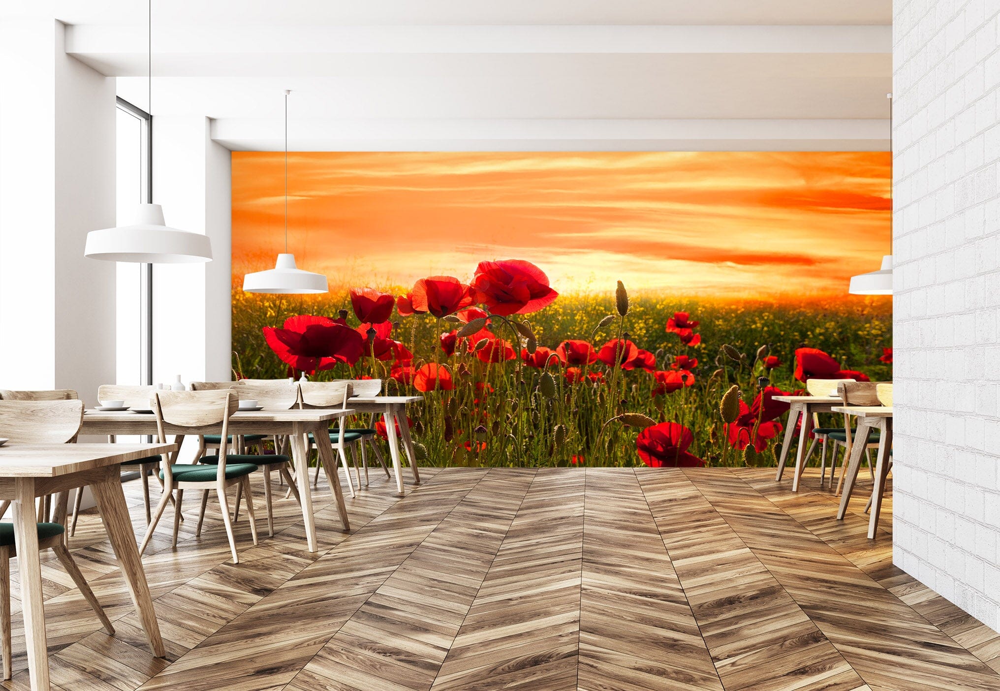 3D Sunset Garden 1420 Marco Carmassi Wall Mural Wall Murals Wallpaper AJ Wallpaper 2