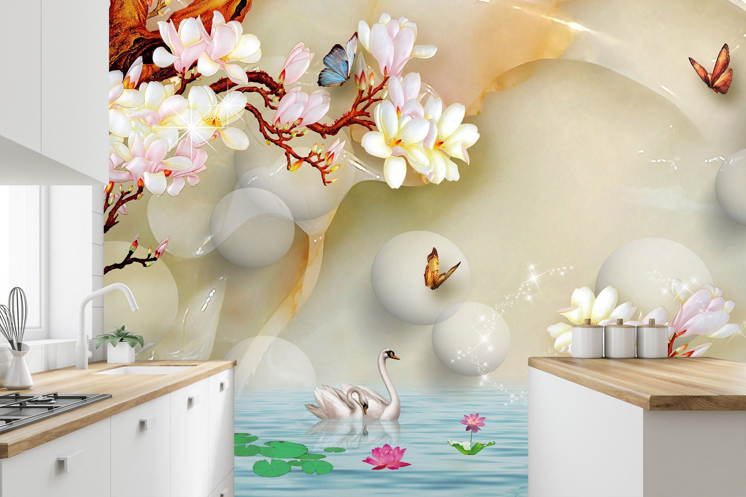3D Branch Flower 1483 Wall Murals Wallpaper AJ Wallpaper 2