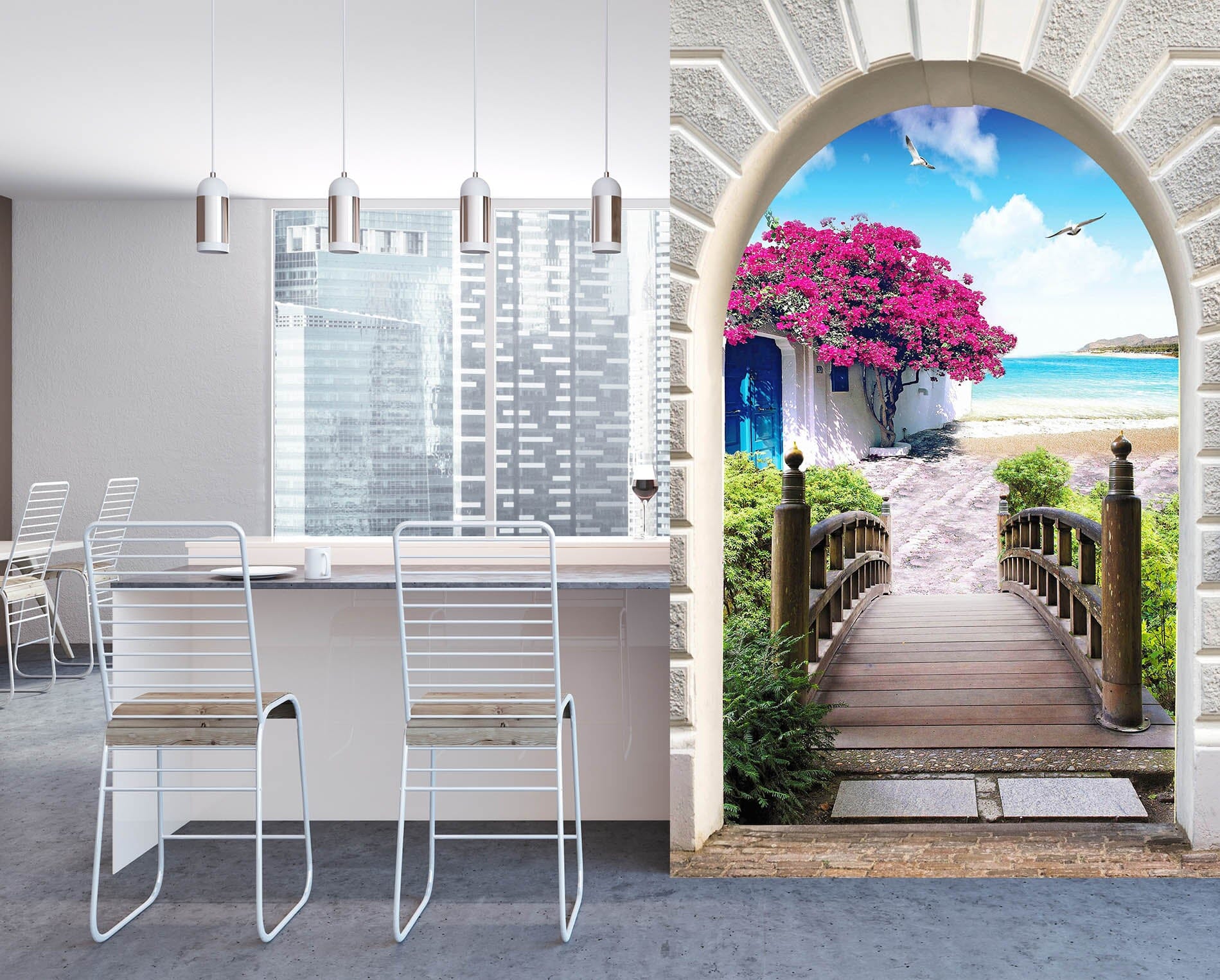 3D Boardwalk 3034 Wall Murals Wallpaper AJ Wallpaper 2