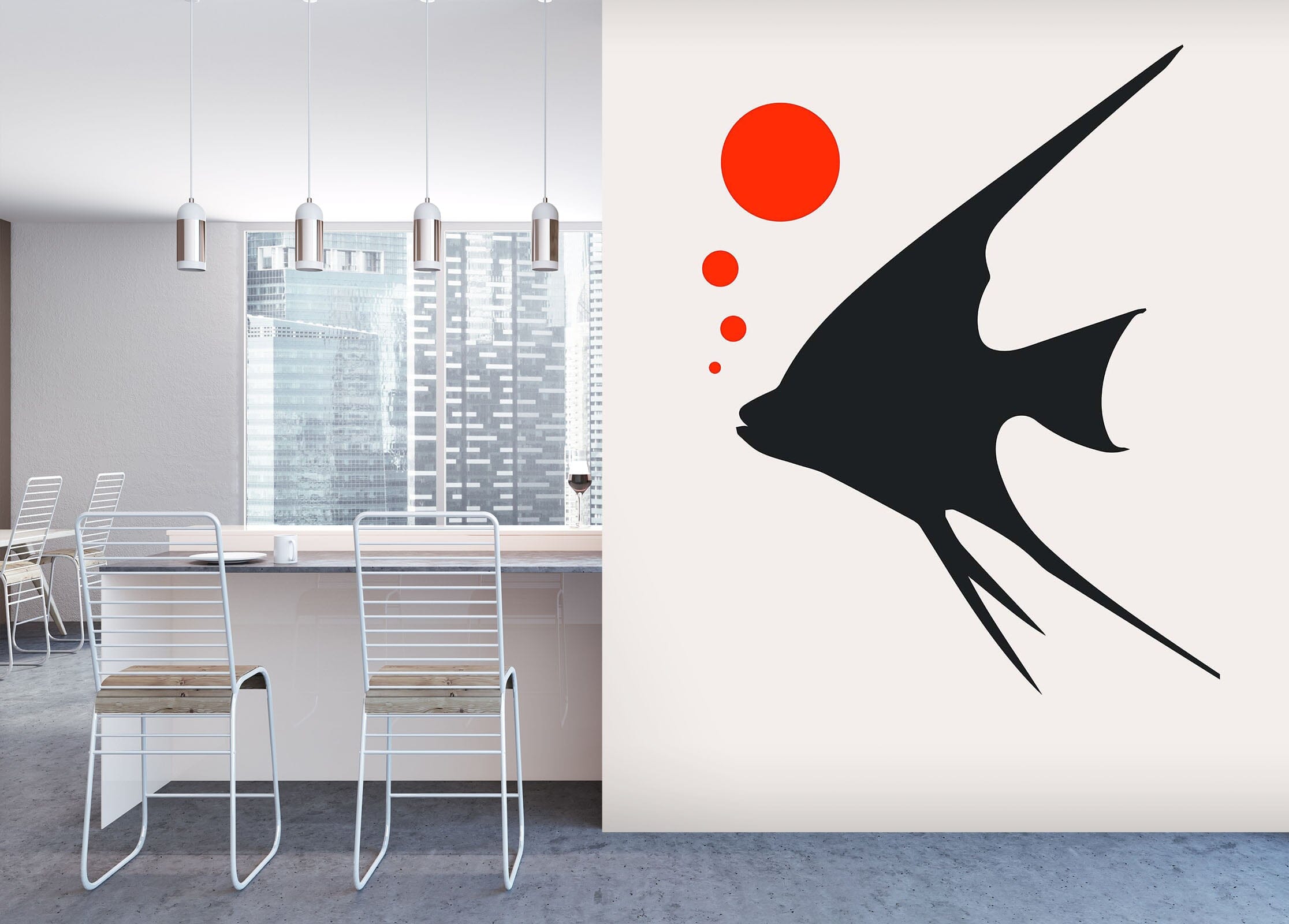 3D Fish Bubble 1416 Boris Draschoff Wall Mural Wall Murals Wallpaper AJ Wallpaper 2