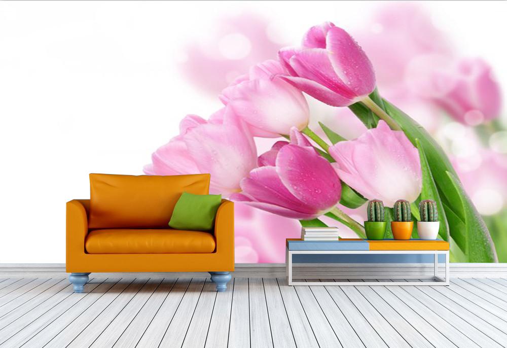 Beautiful Pink Tulips Wallpaper AJ Wallpaper