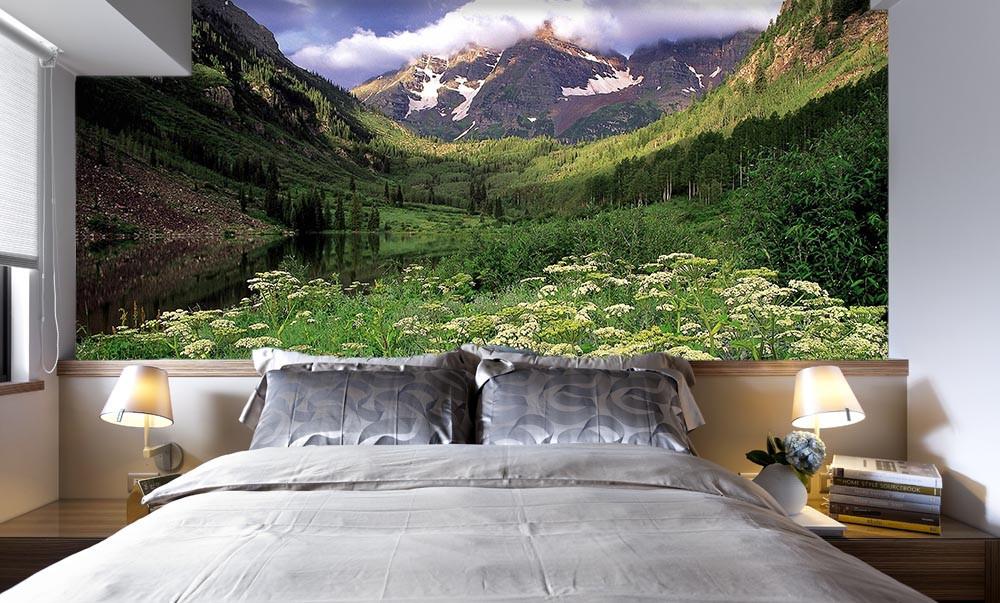 Mountains Wildflowers Wallpaper AJ Wallpaper