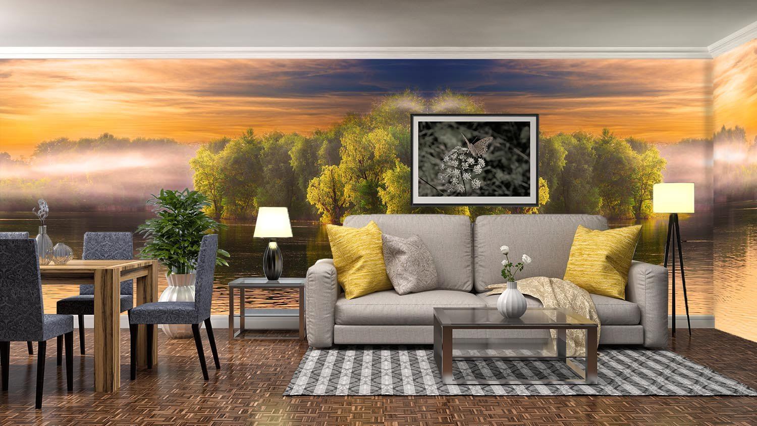 Foggy Lake Wallpaper AJ Wallpaper