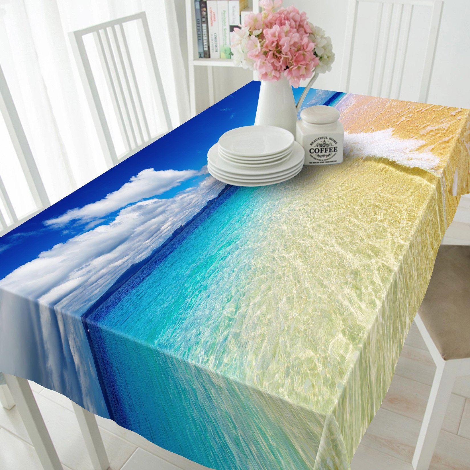 3D Sea Floating Clouds 494 Tablecloths Wallpaper AJ Wallpaper